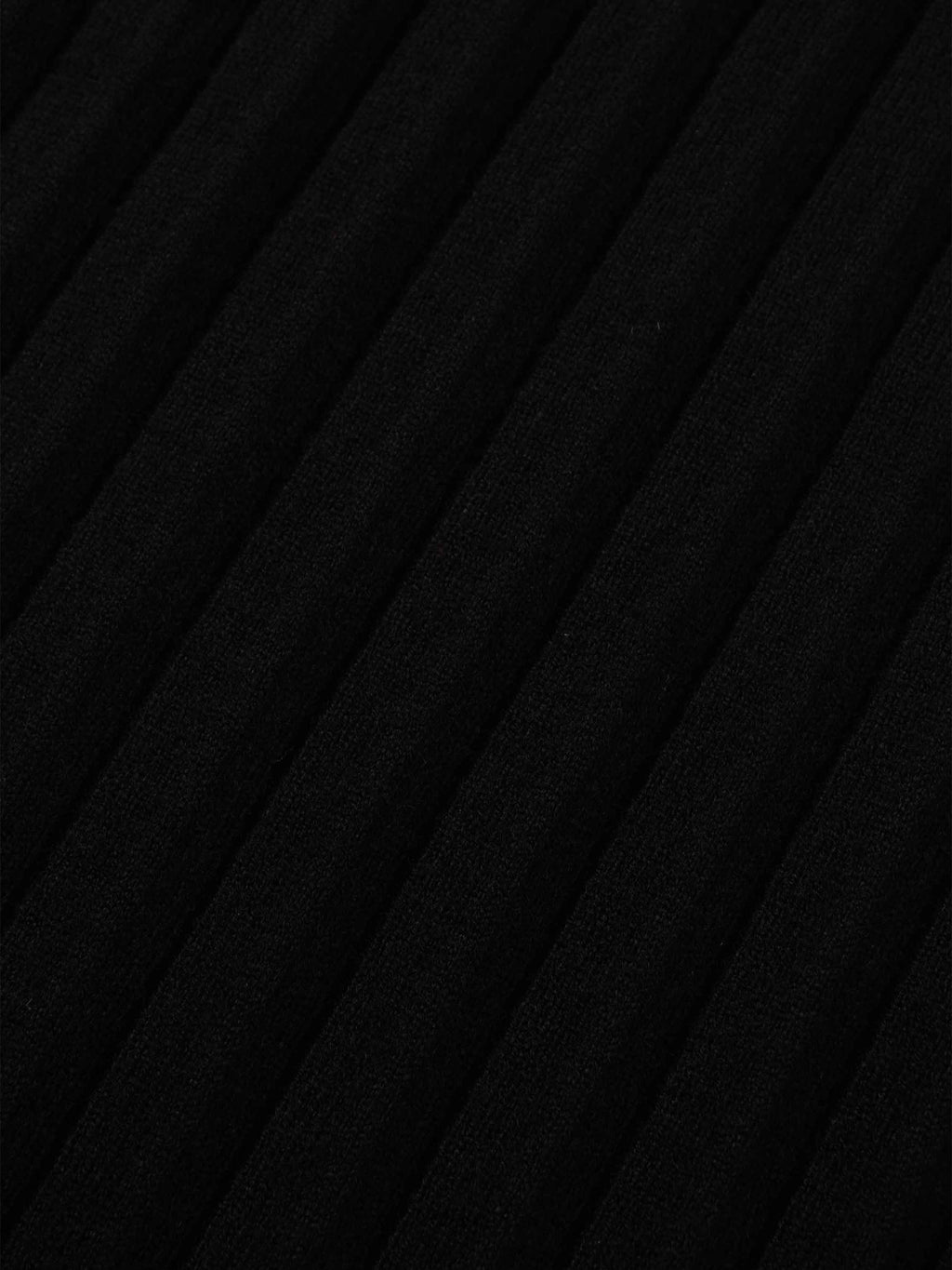 Knit Ribbed Maxi Skirt-Black