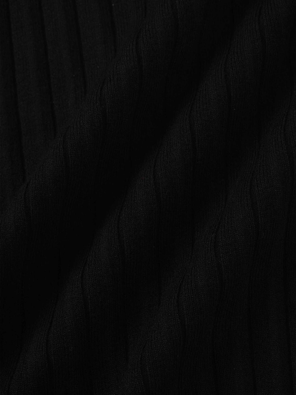 Knit Ribbed Maxi Skirt-Black