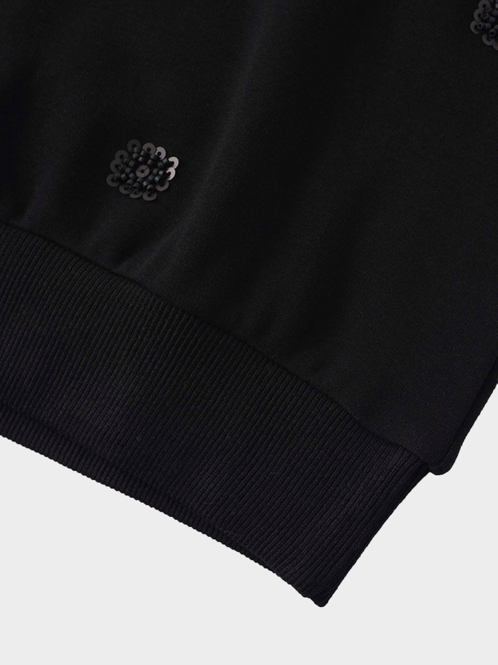 Embellished Sweatshirt-Black/Black