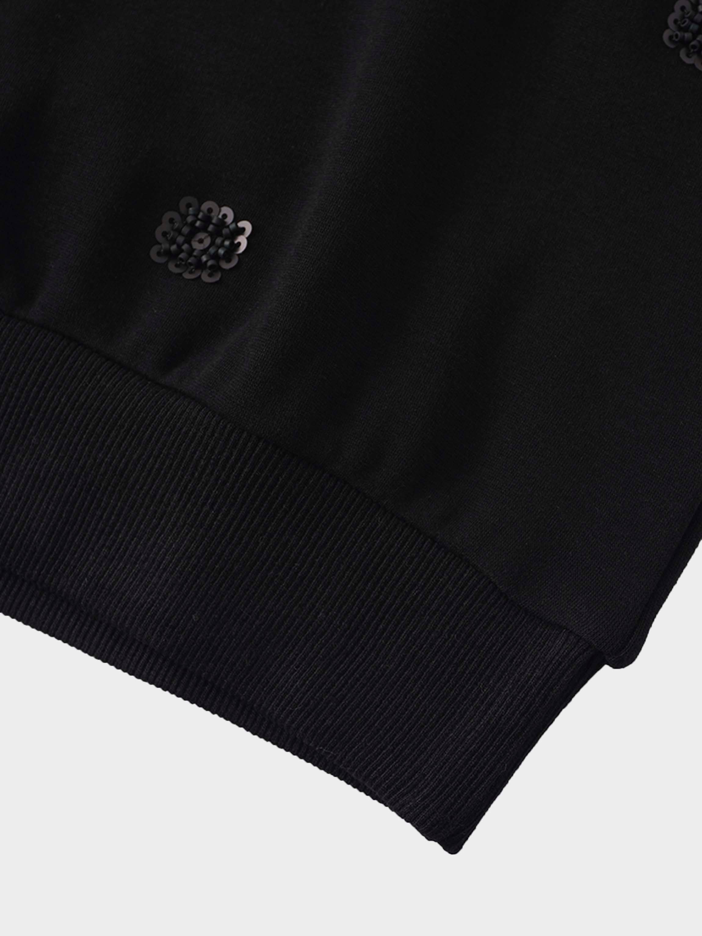 Embellished Sweatshirt-Black/Black