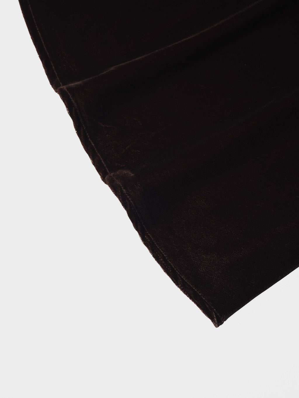 Velvet Flare Skirt-Brown