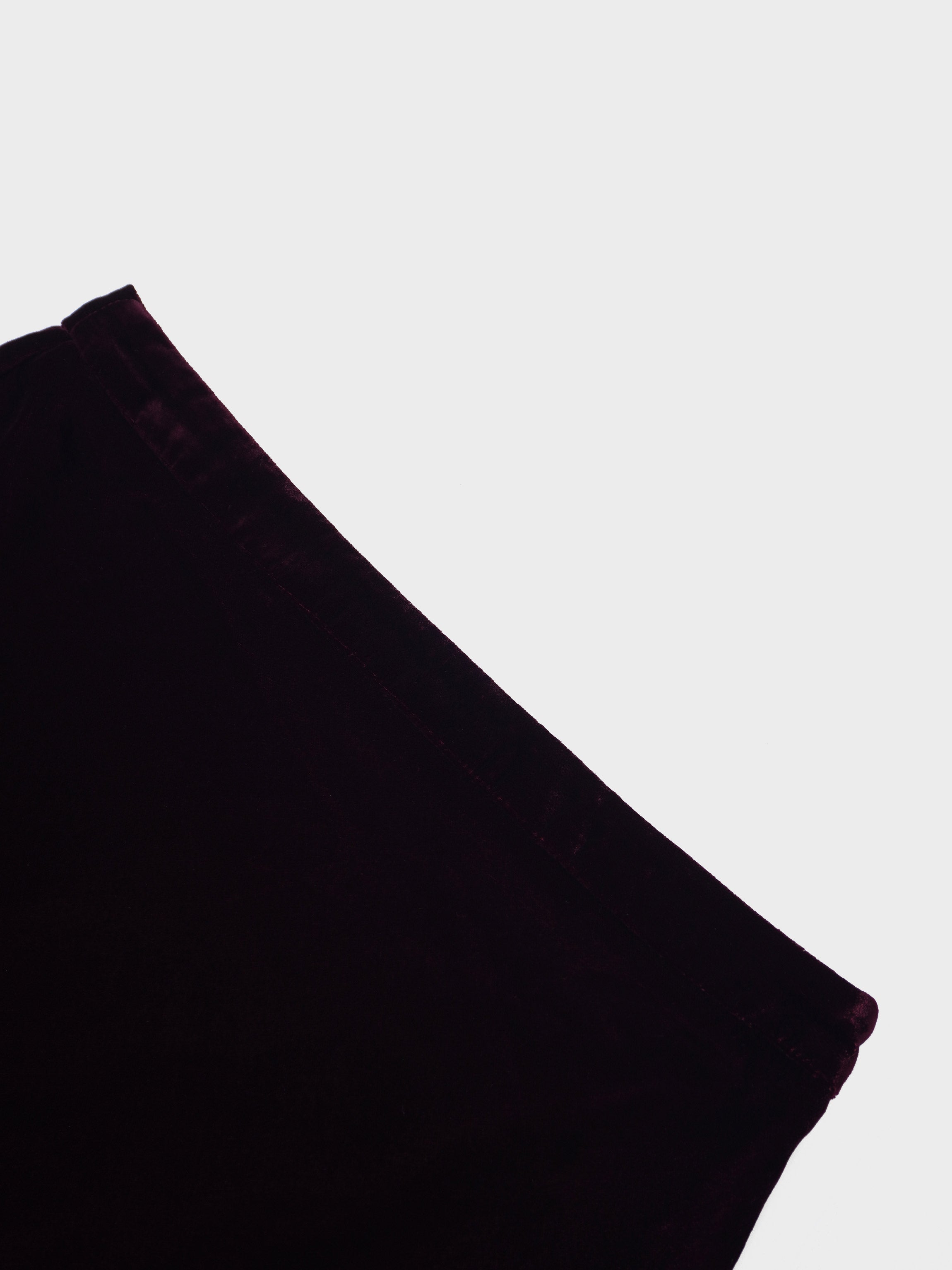 Velvet Flare Skirt-Burgundy
