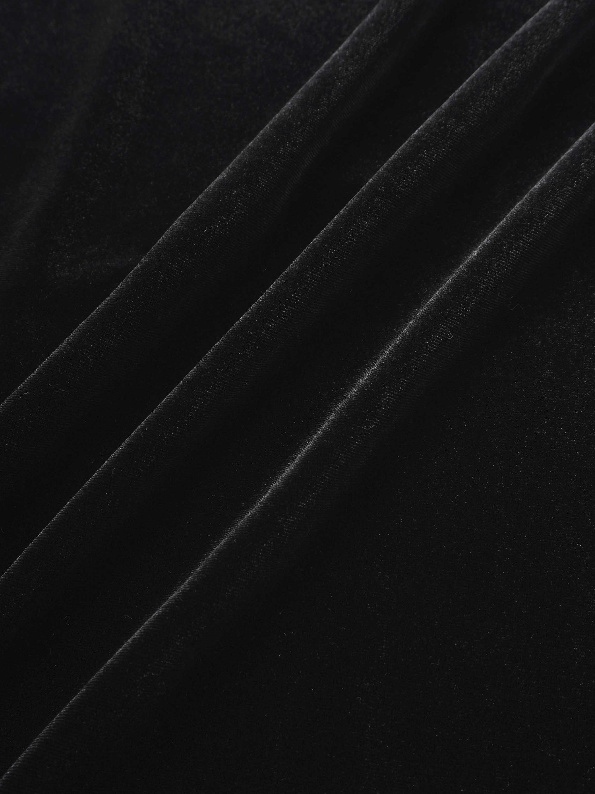 Velour Empire Waist Maxi Dress-Black