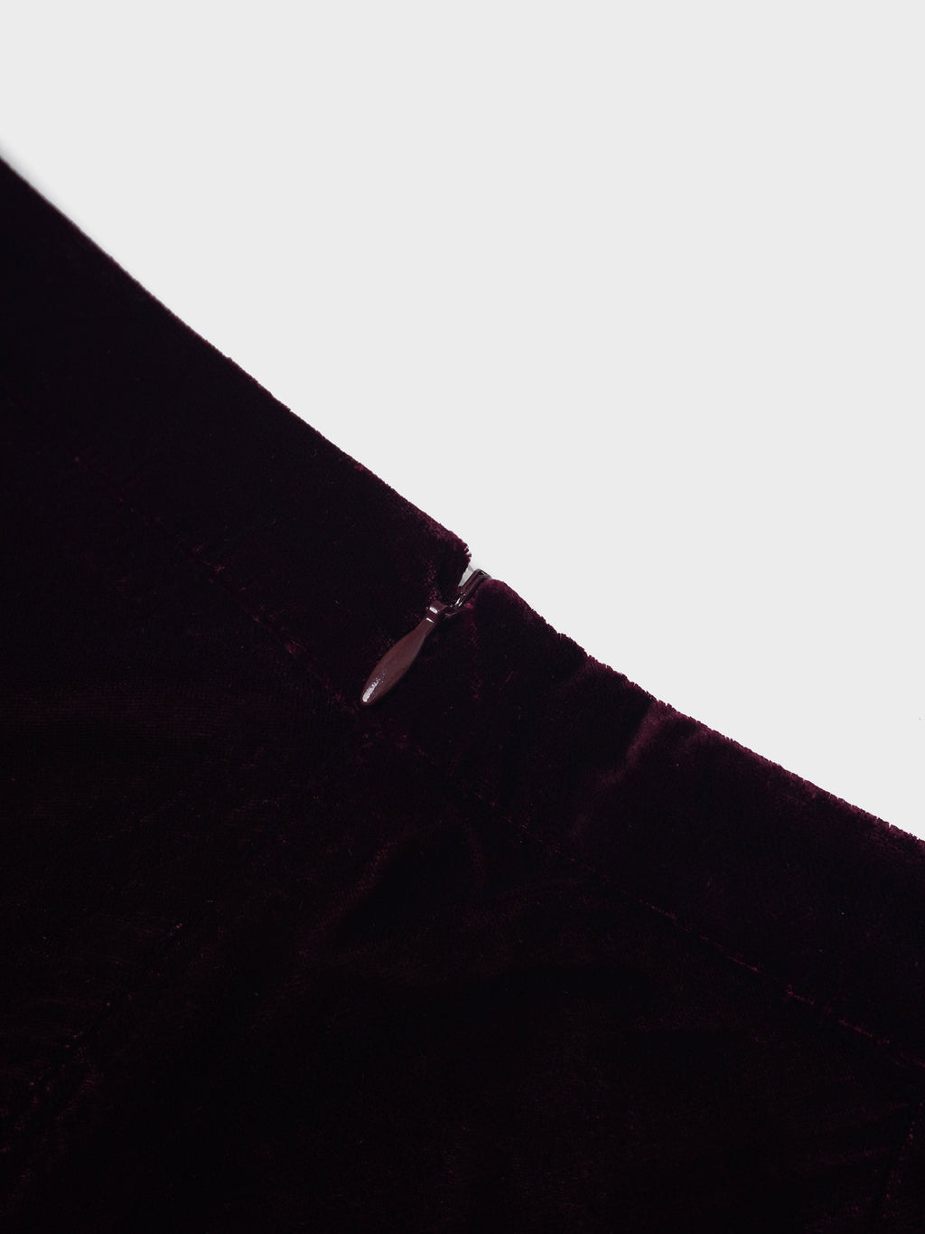 Velvet Flare Skirt-Burgundy