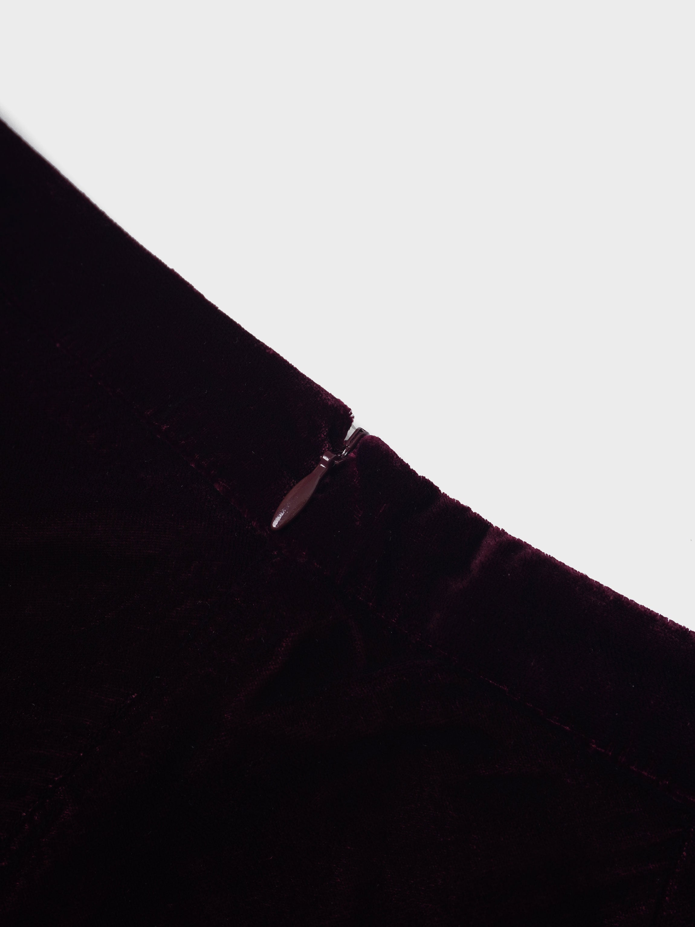 Velvet Flare Skirt-Burgundy