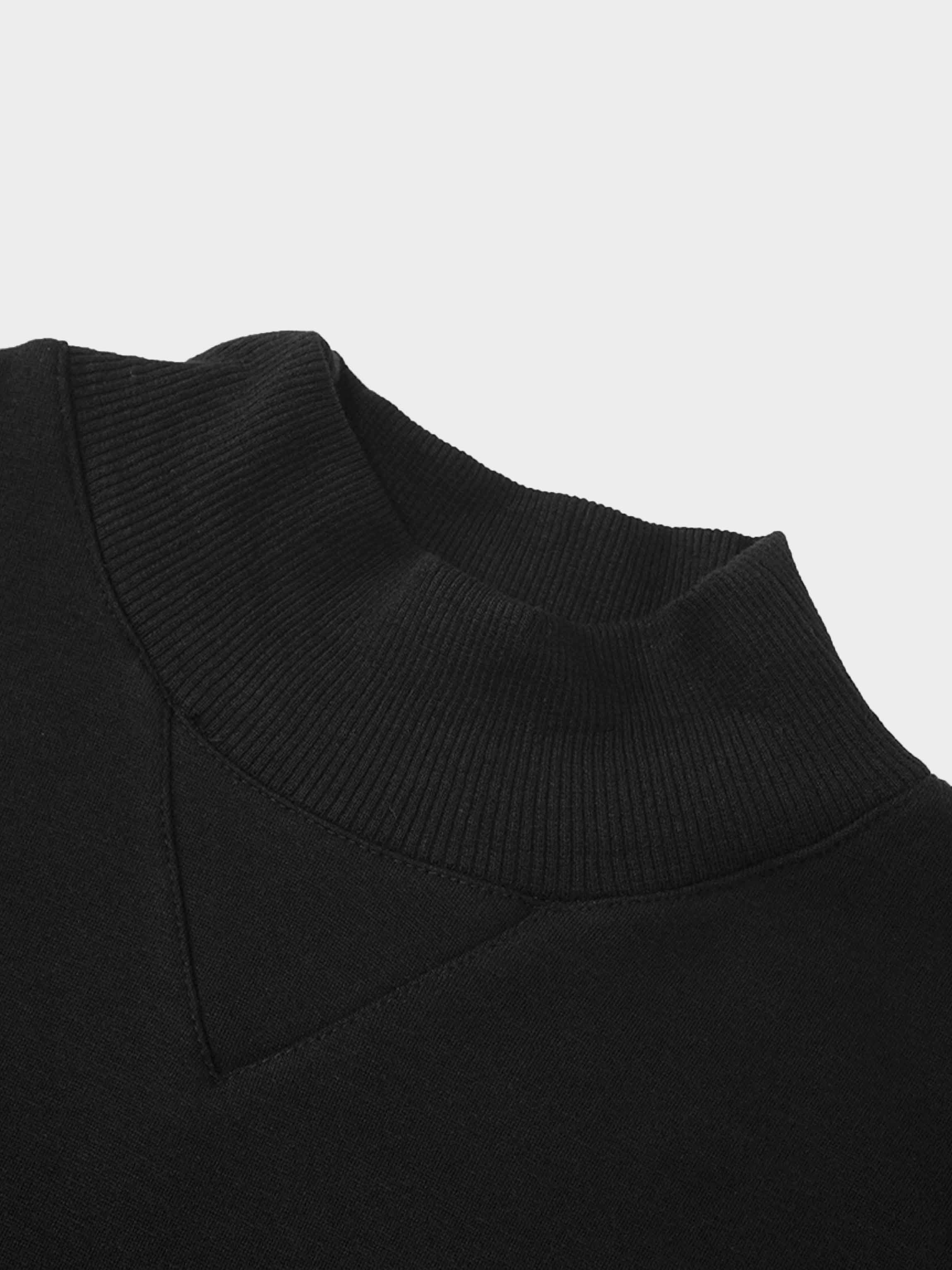 Embossed Crown Sweatshirt-Black