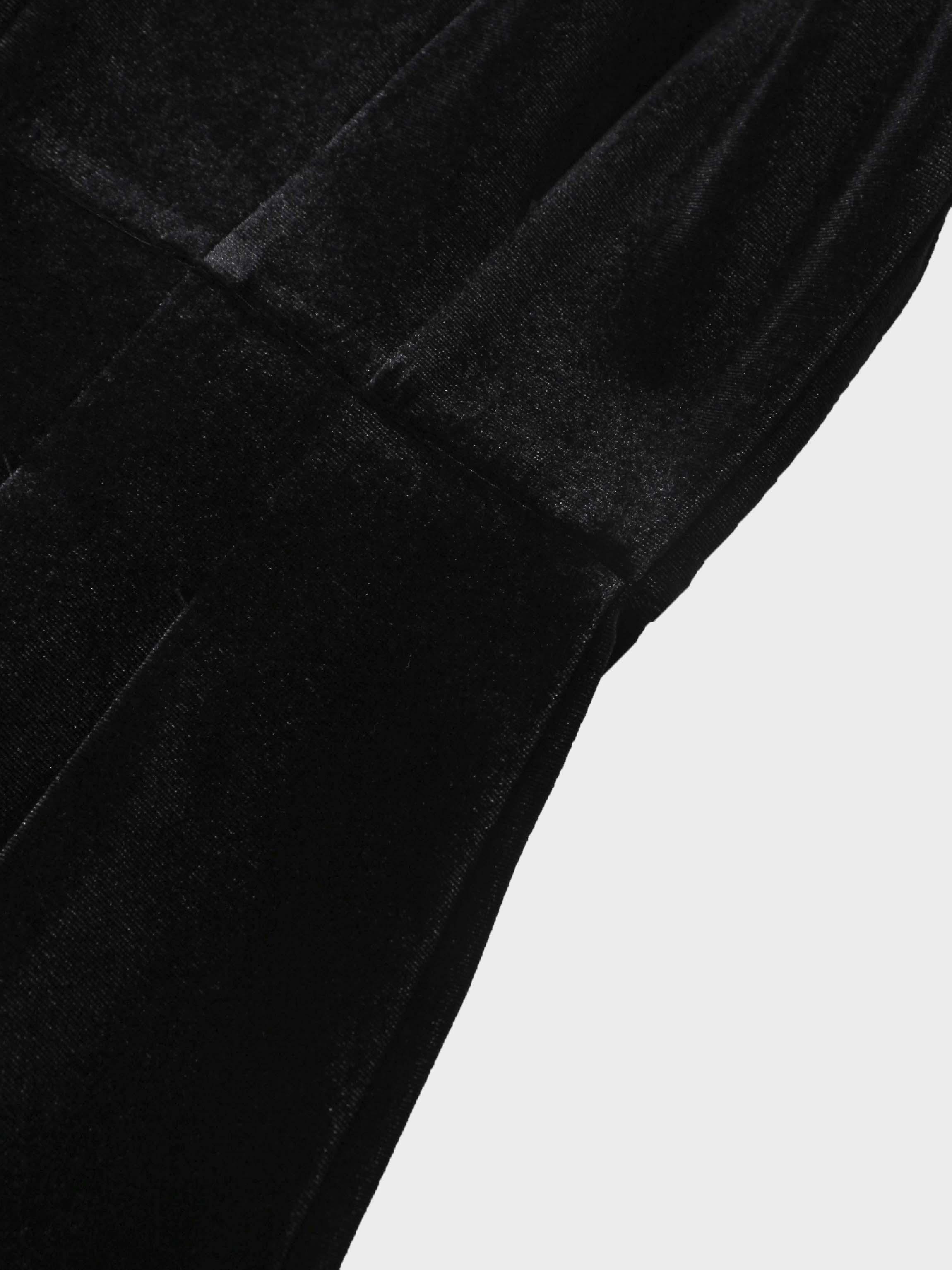 Velour Empire Waist Maxi Dress-Black