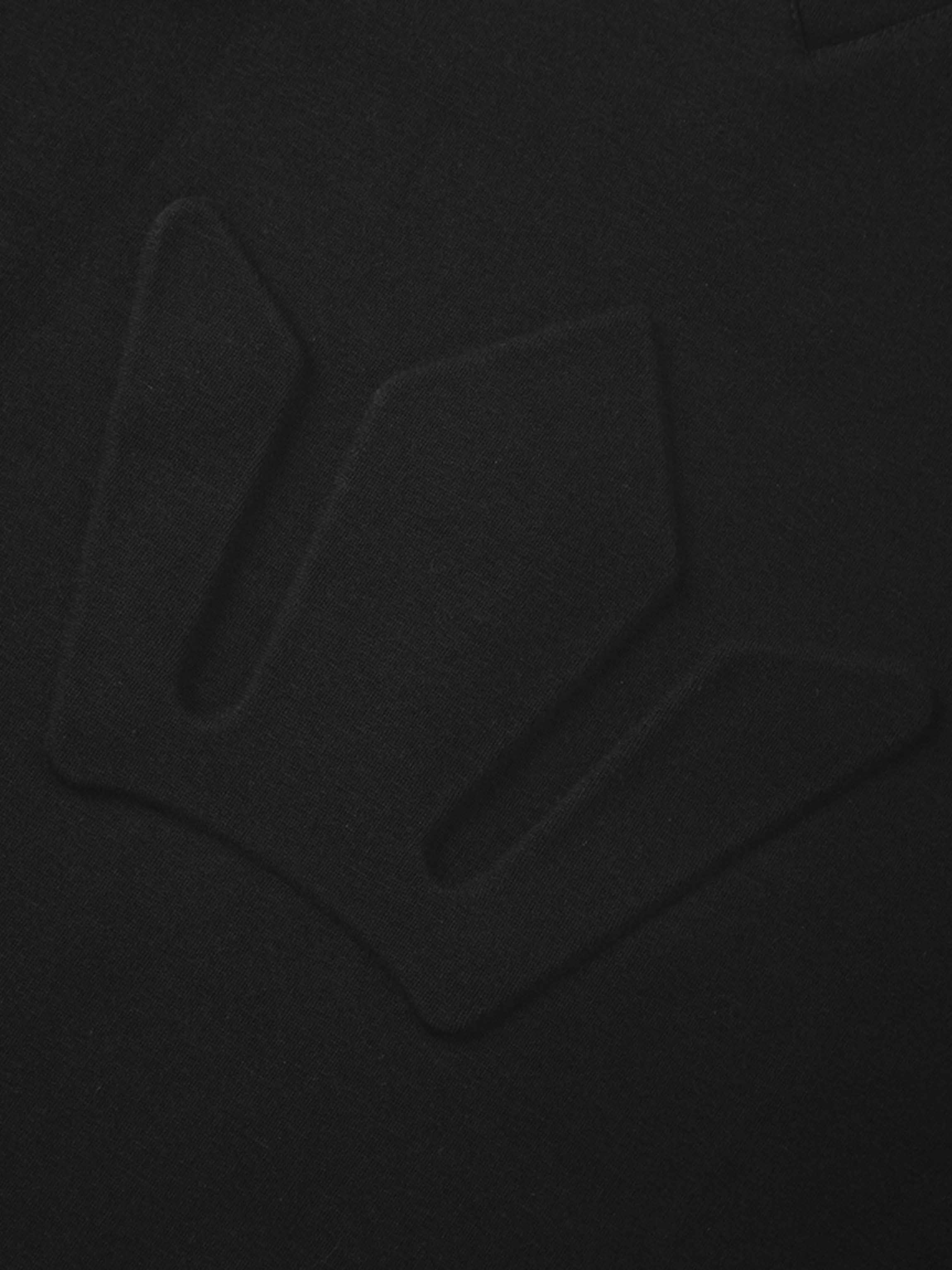 Embossed Crown Sweatshirt-Black