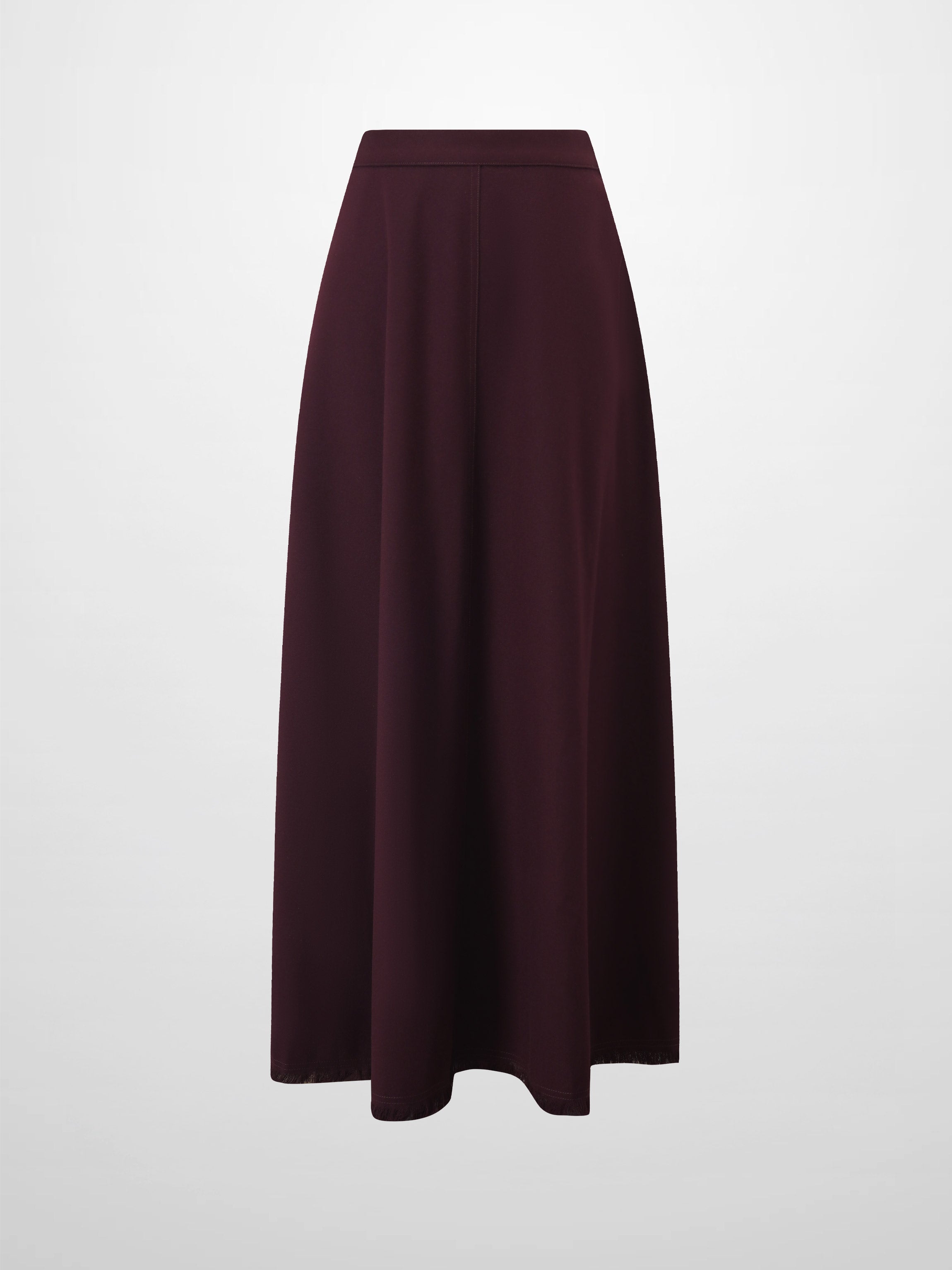 Fringe Circle Skirt-Burgundy