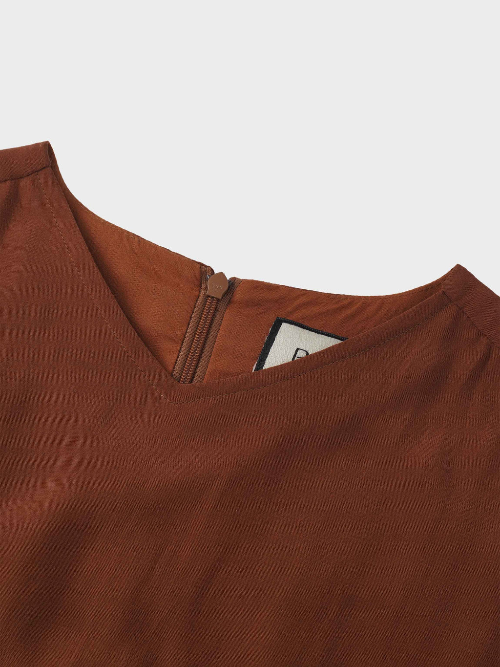 High Waist Drawstring Maternity Dress-Brown