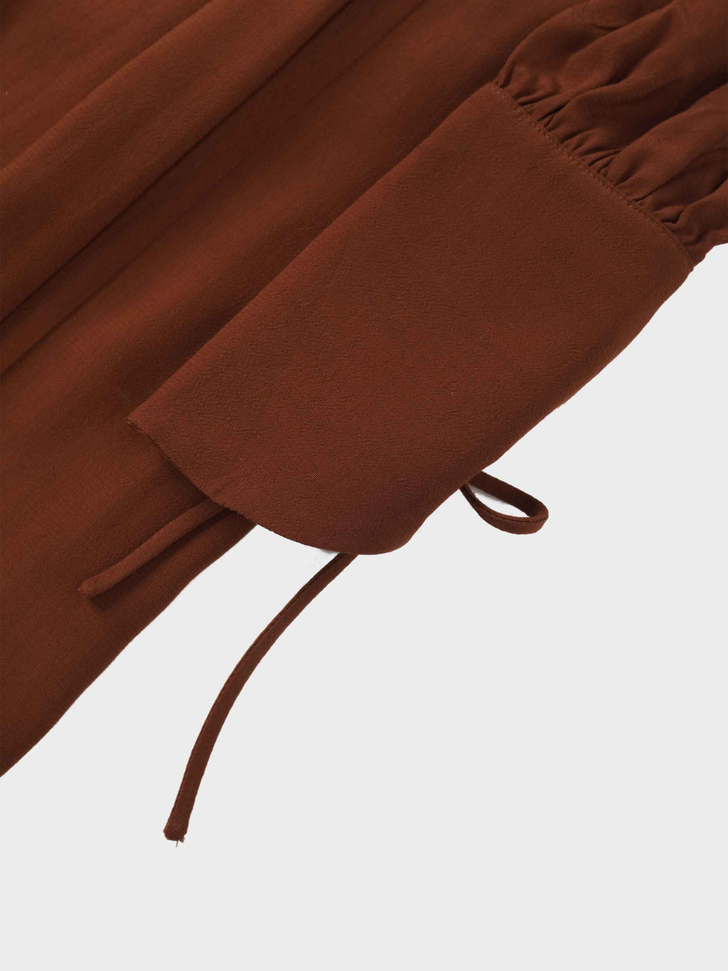 High Waist Drawstring Maternity Dress-Brown