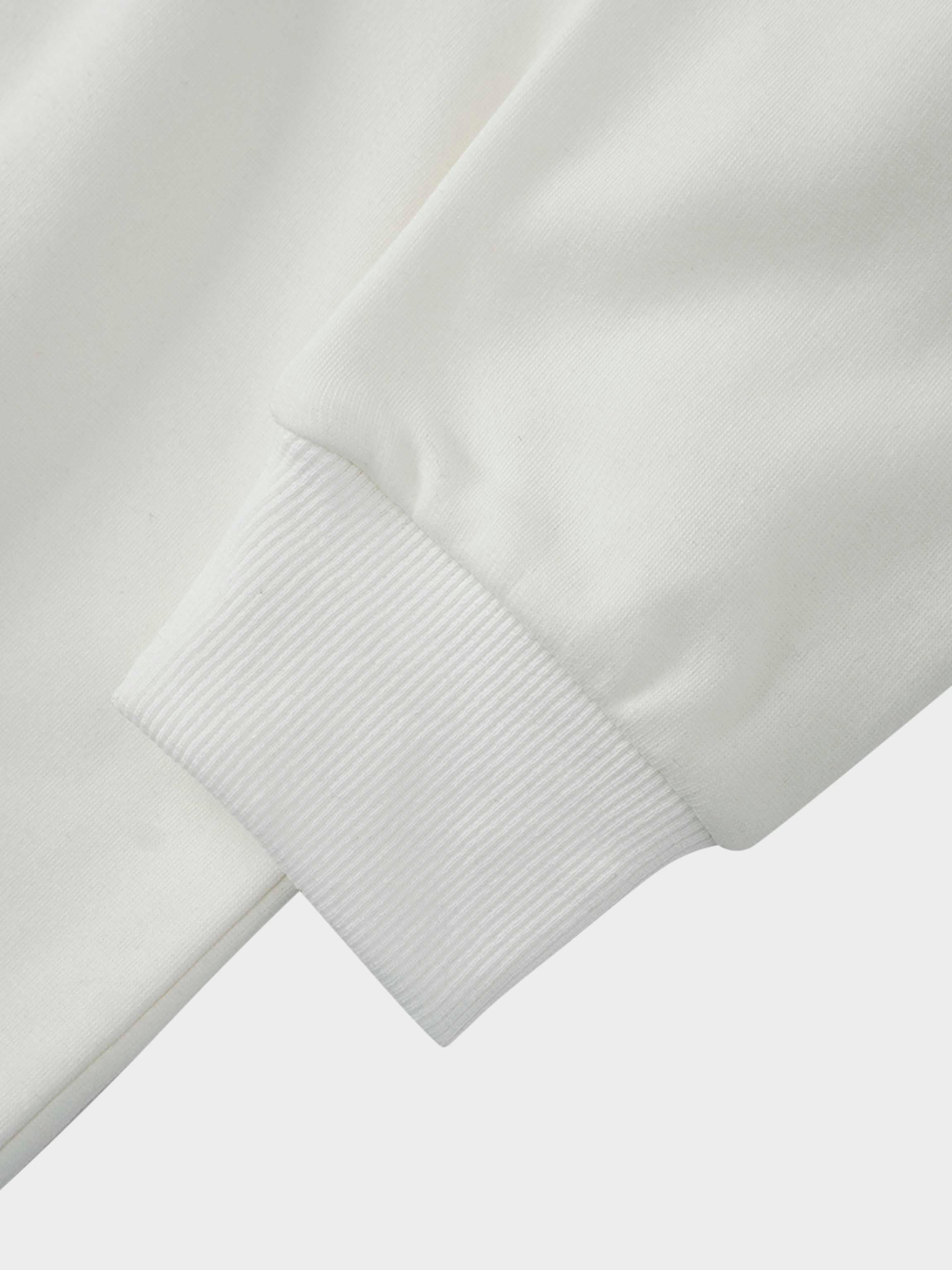 Embossed Crown Sweatshirt-Ivory