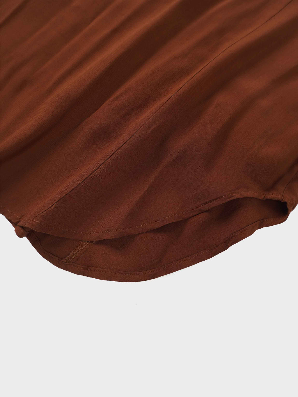 High Waist Drawstring Maternity Dress-Brown