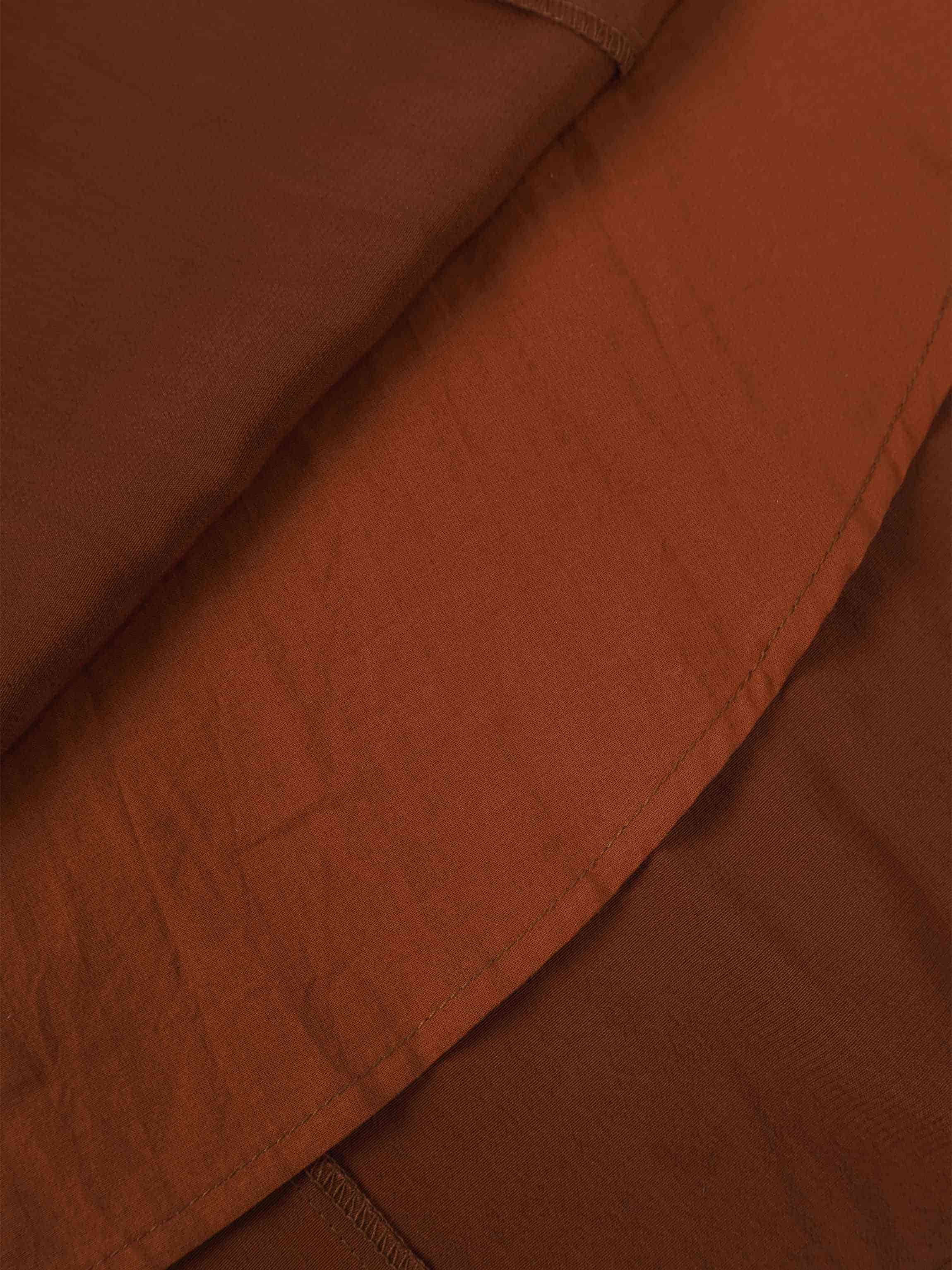 High Waist Drawstring Maternity Dress-Brown