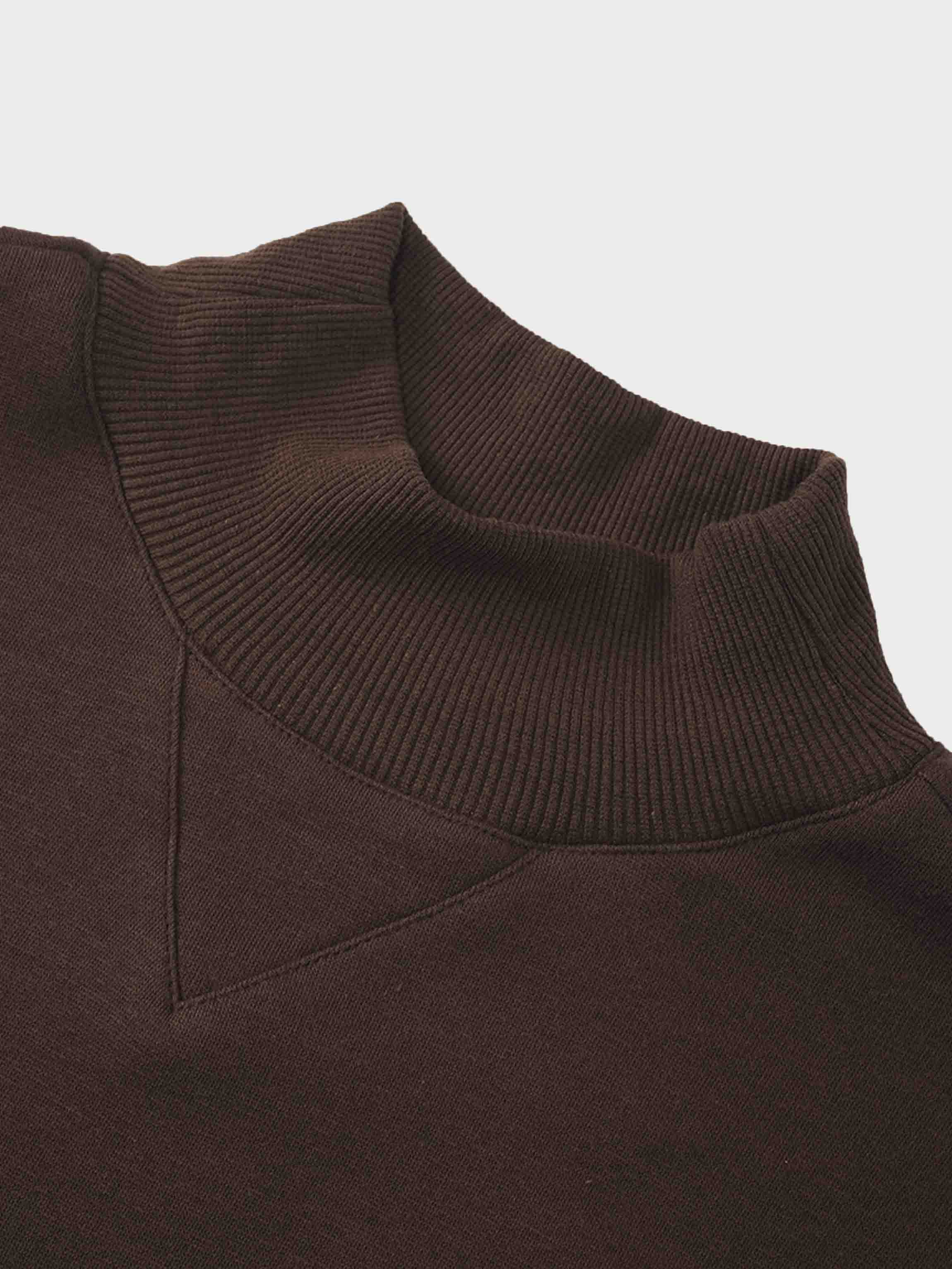 Embossed Crown Sweatshirt-Brown