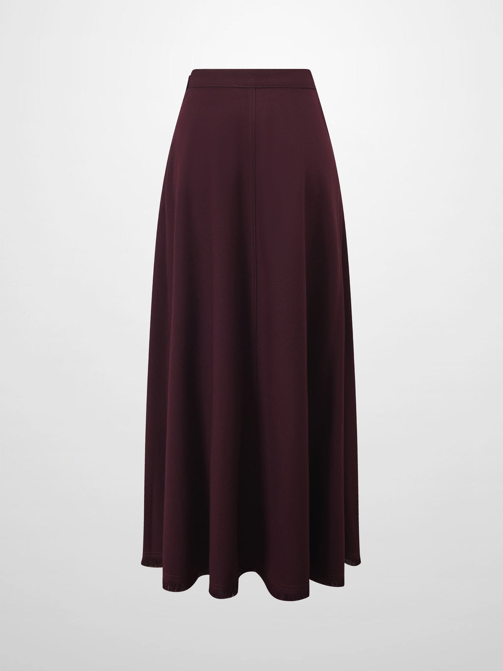 Fringe Circle Skirt-Burgundy