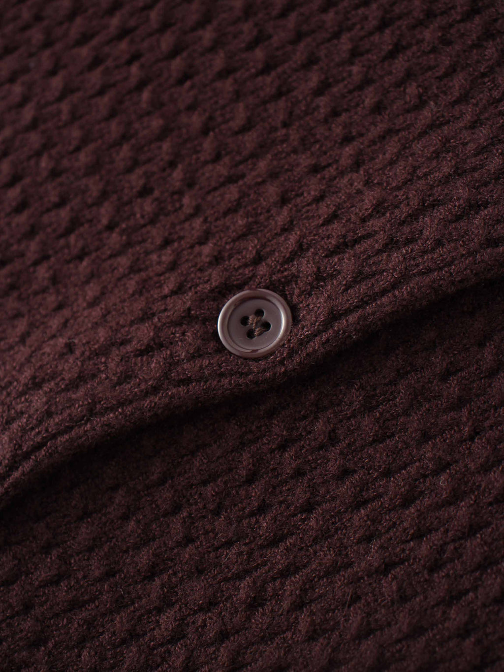 Textured Crew Cardigan-Chocolate Brown