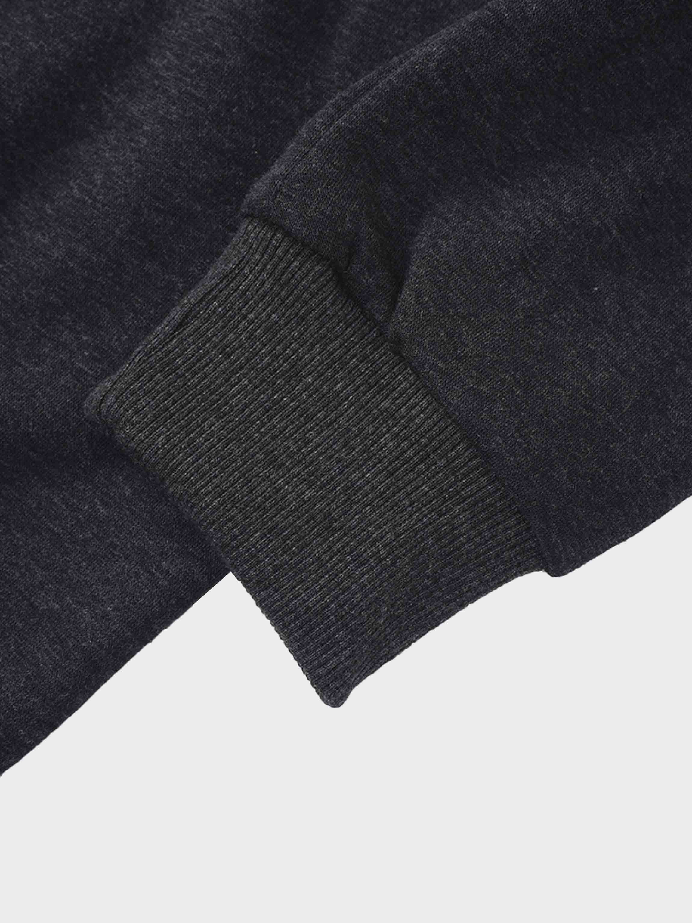 Embossed Crown Sweatshirt-Dark Heathered Grey