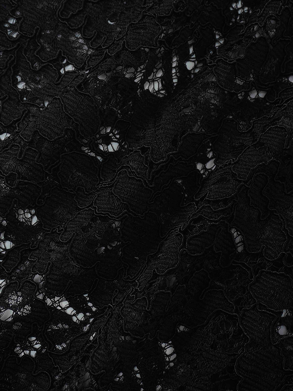 Lace Button Down Cardigan Top-Black