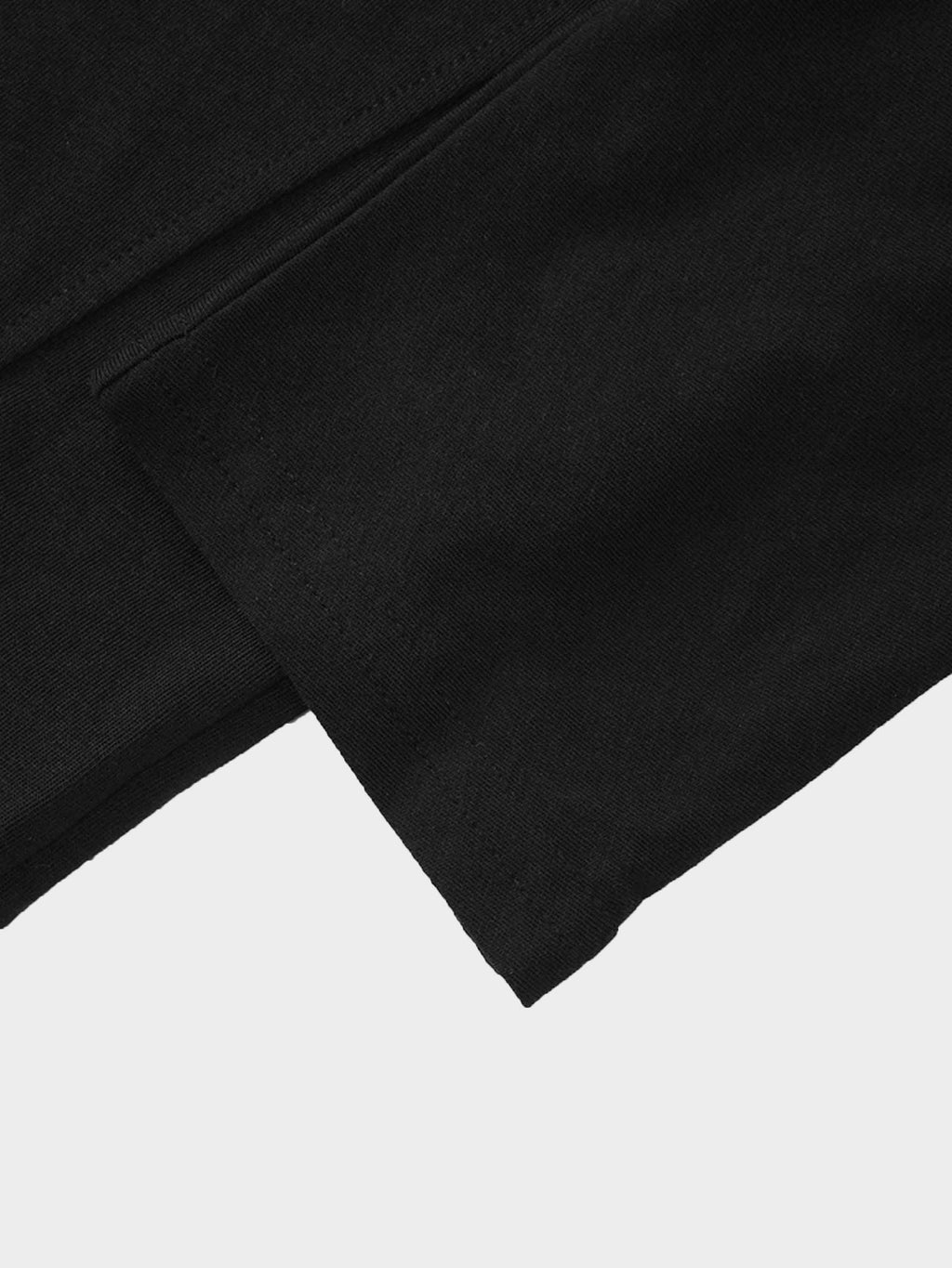 Pima Cotton Boxy Dolman Tee-Black