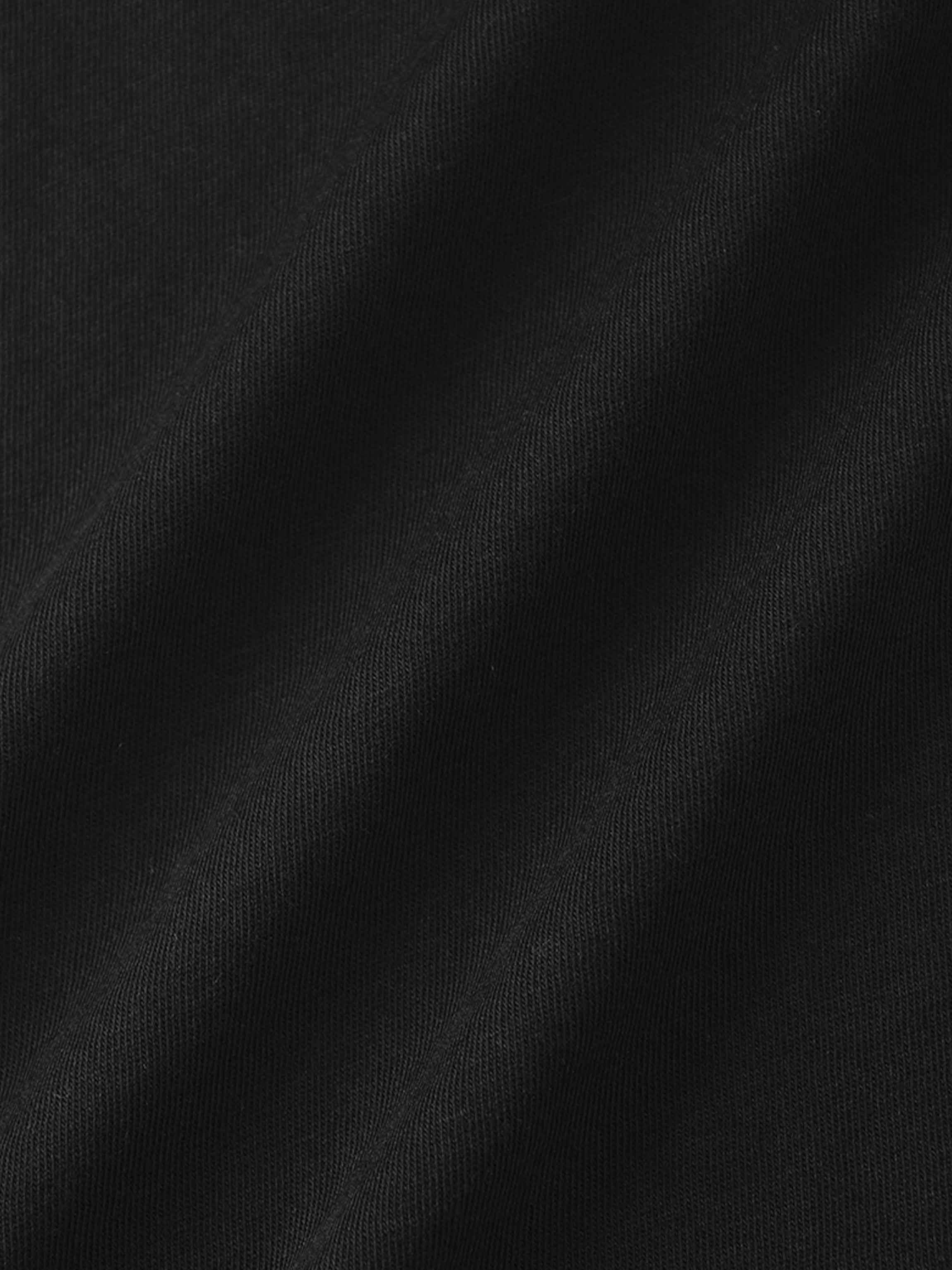 Pima Cotton Boxy Dolman Tee-Black