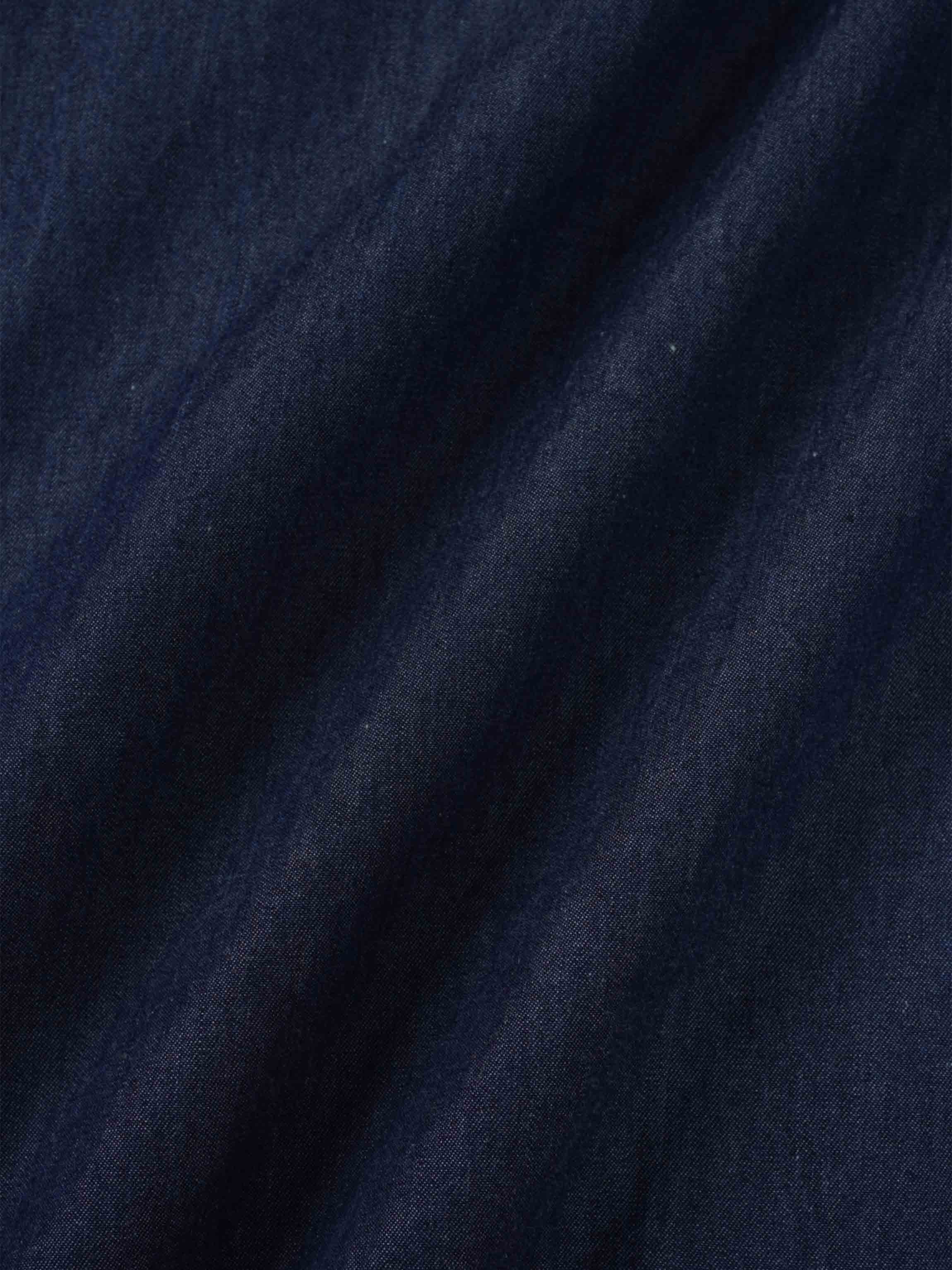 High Waist Drawstring Maternity Dress-Dark Denim