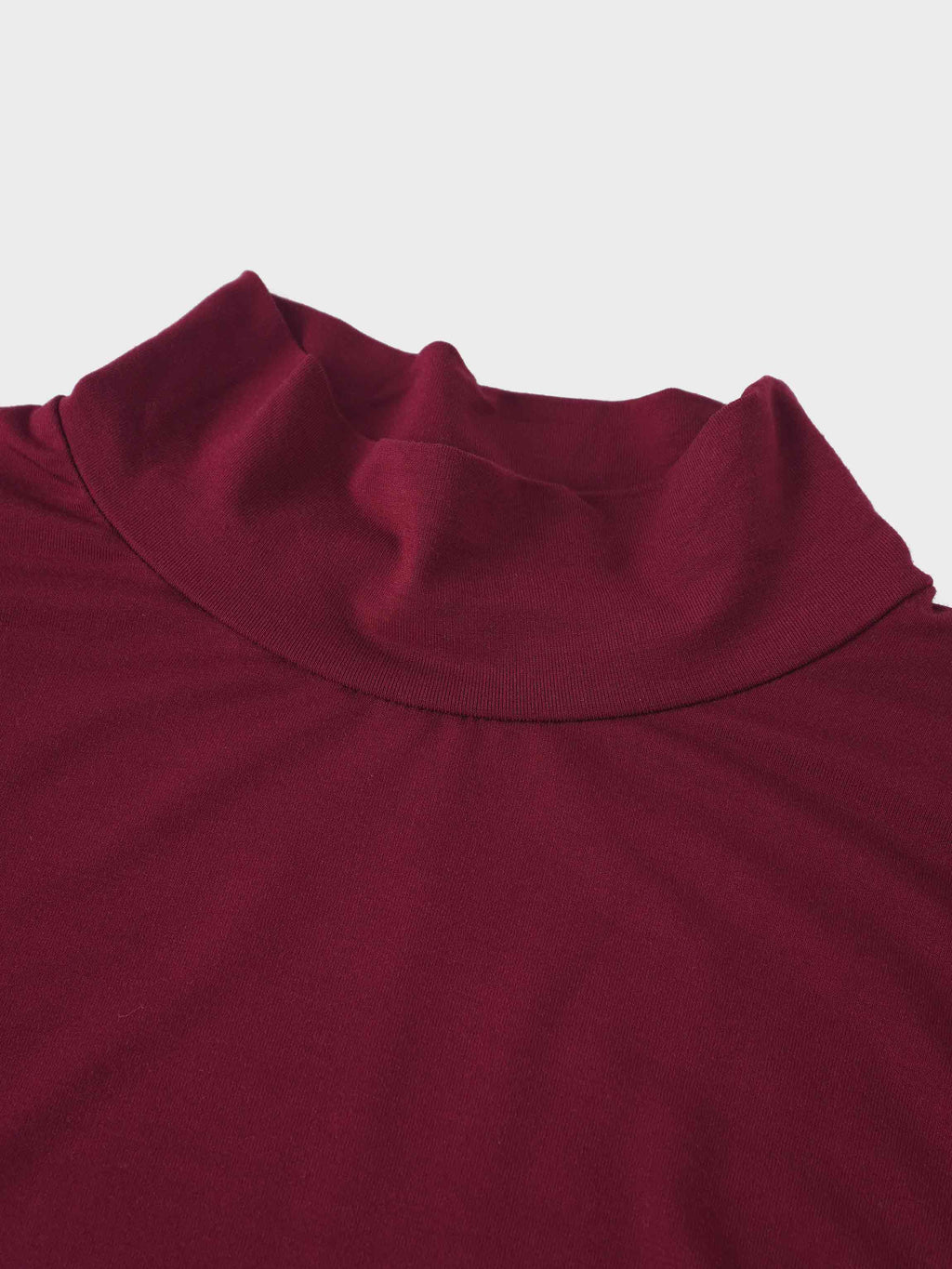 Modal Turtleneck Long Sleeve-Burgundy