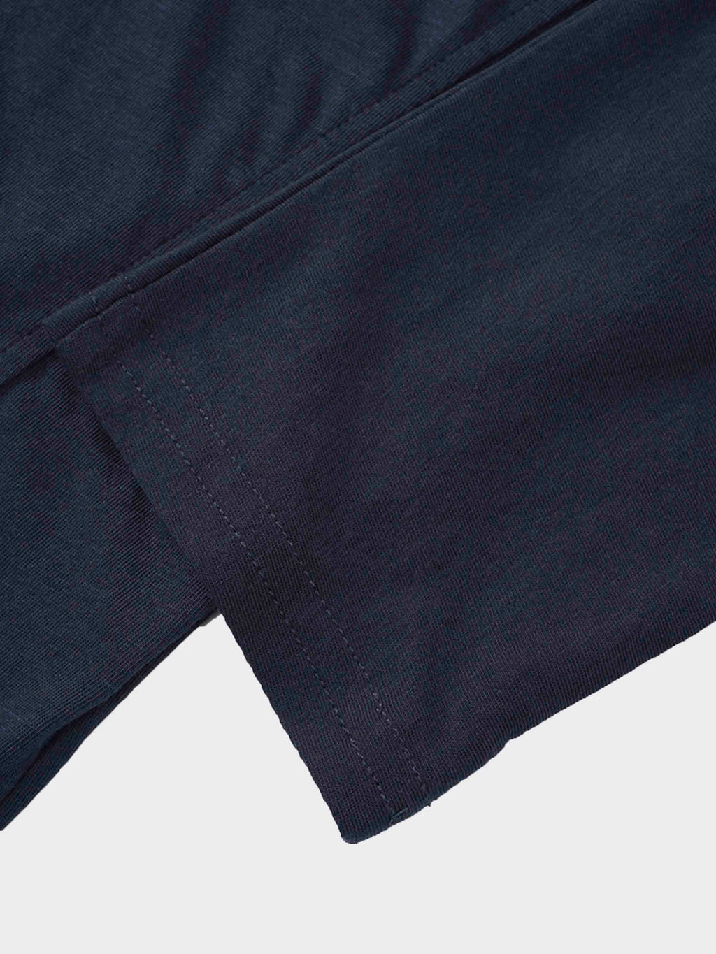 Pima Cotton Boxy Dolman Tee-Navy