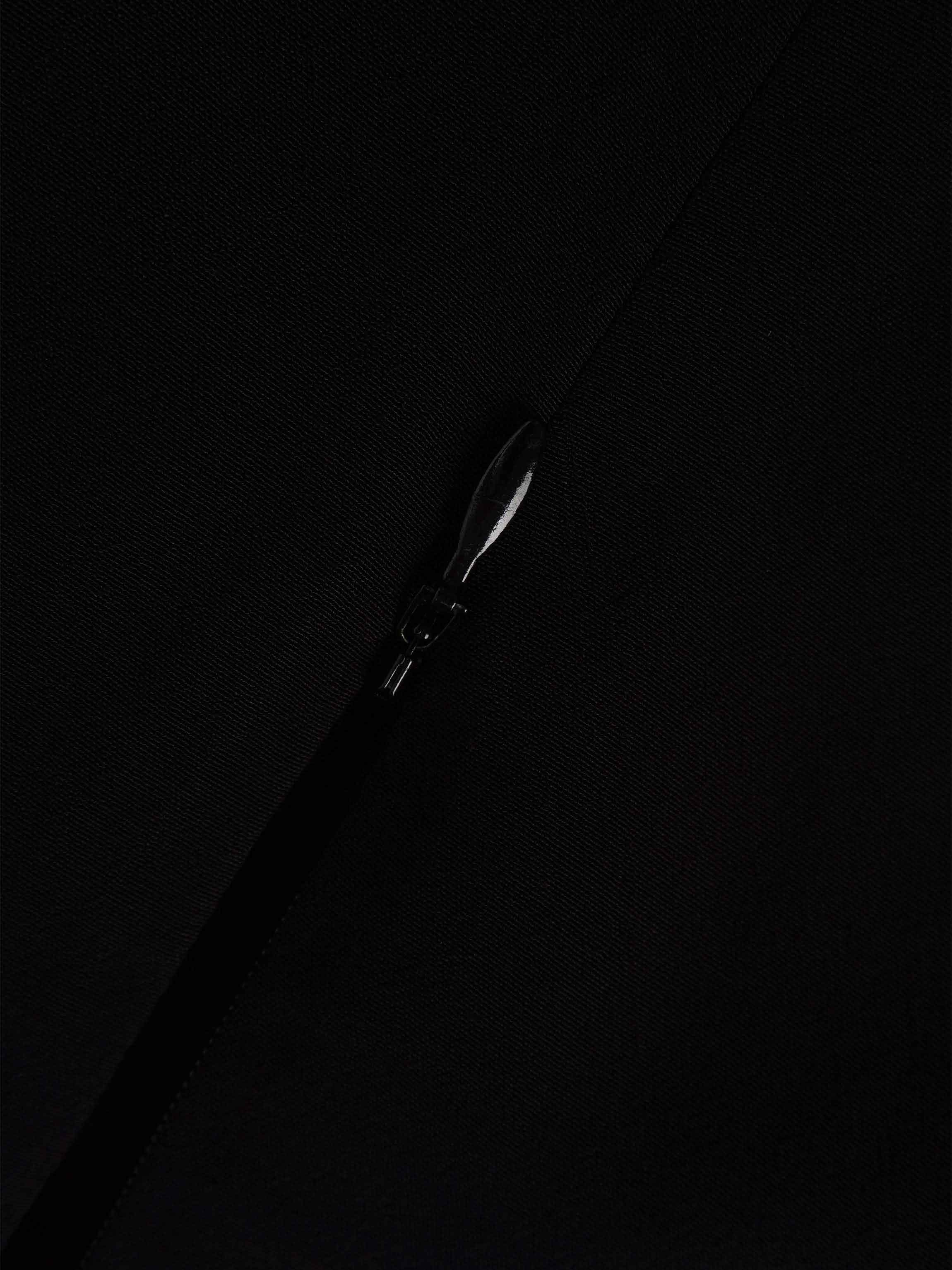 High Waist Drawstring Maternity Dress-Black