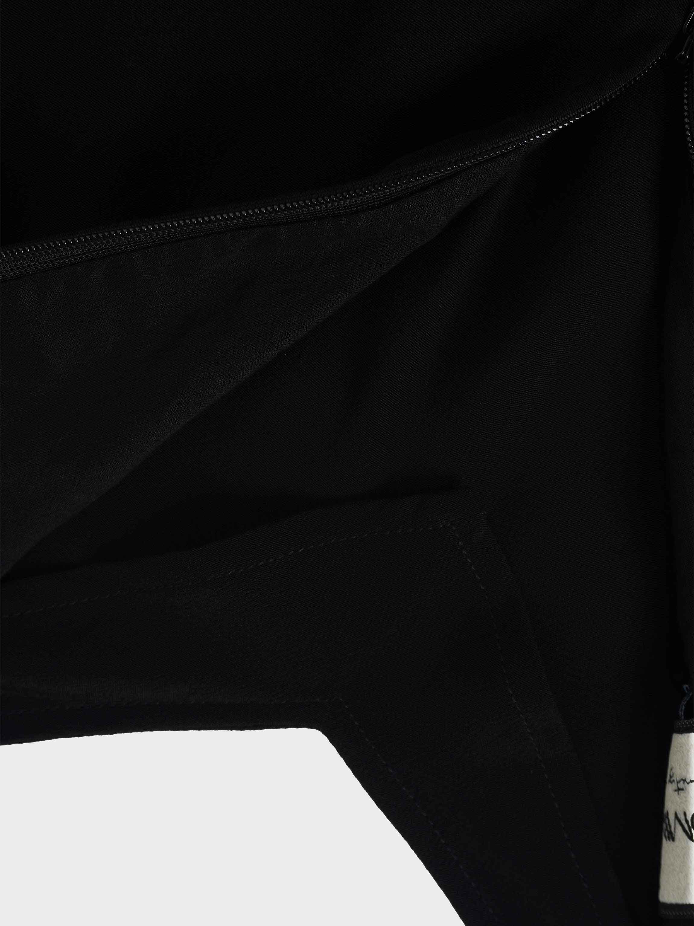 High Waist Drawstring Maternity Dress-Black