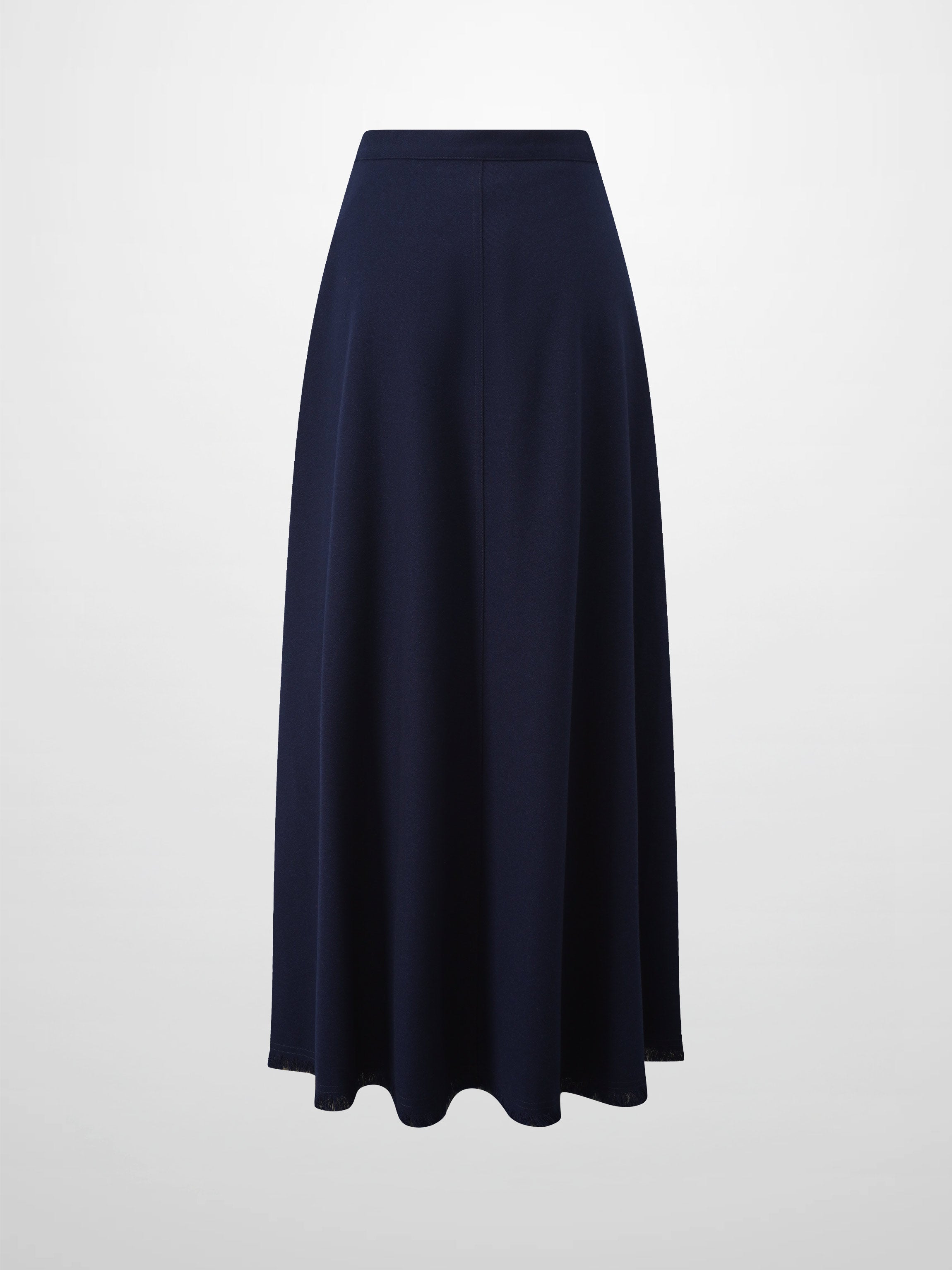 Fringe Circle Skirt-Navy