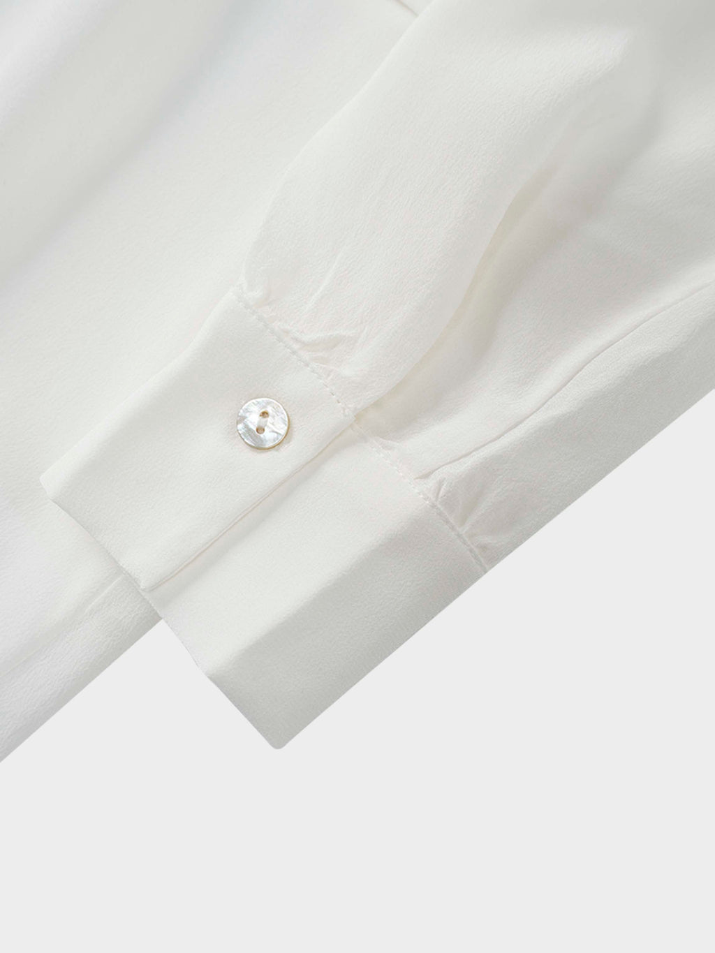 Silk Cape Blouse-Cream