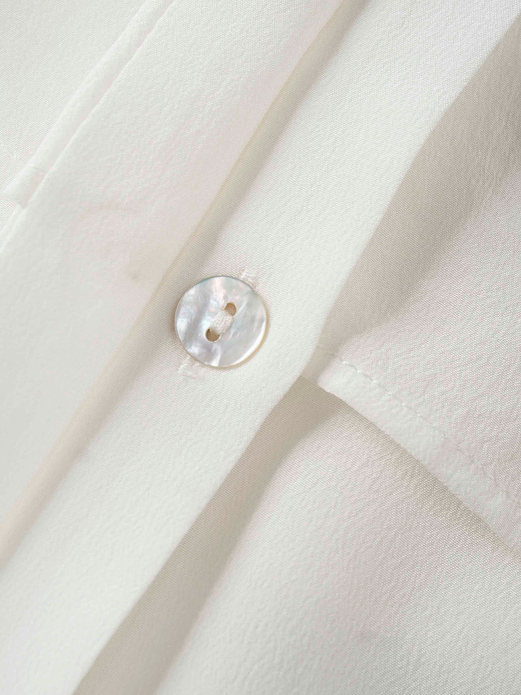 Silk Cape Blouse-Cream