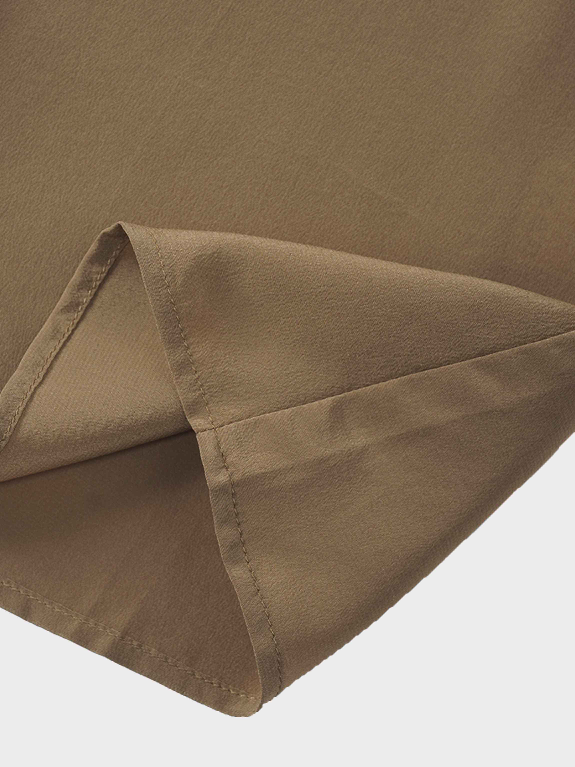 Silk Cape Blouse-Golden Olive