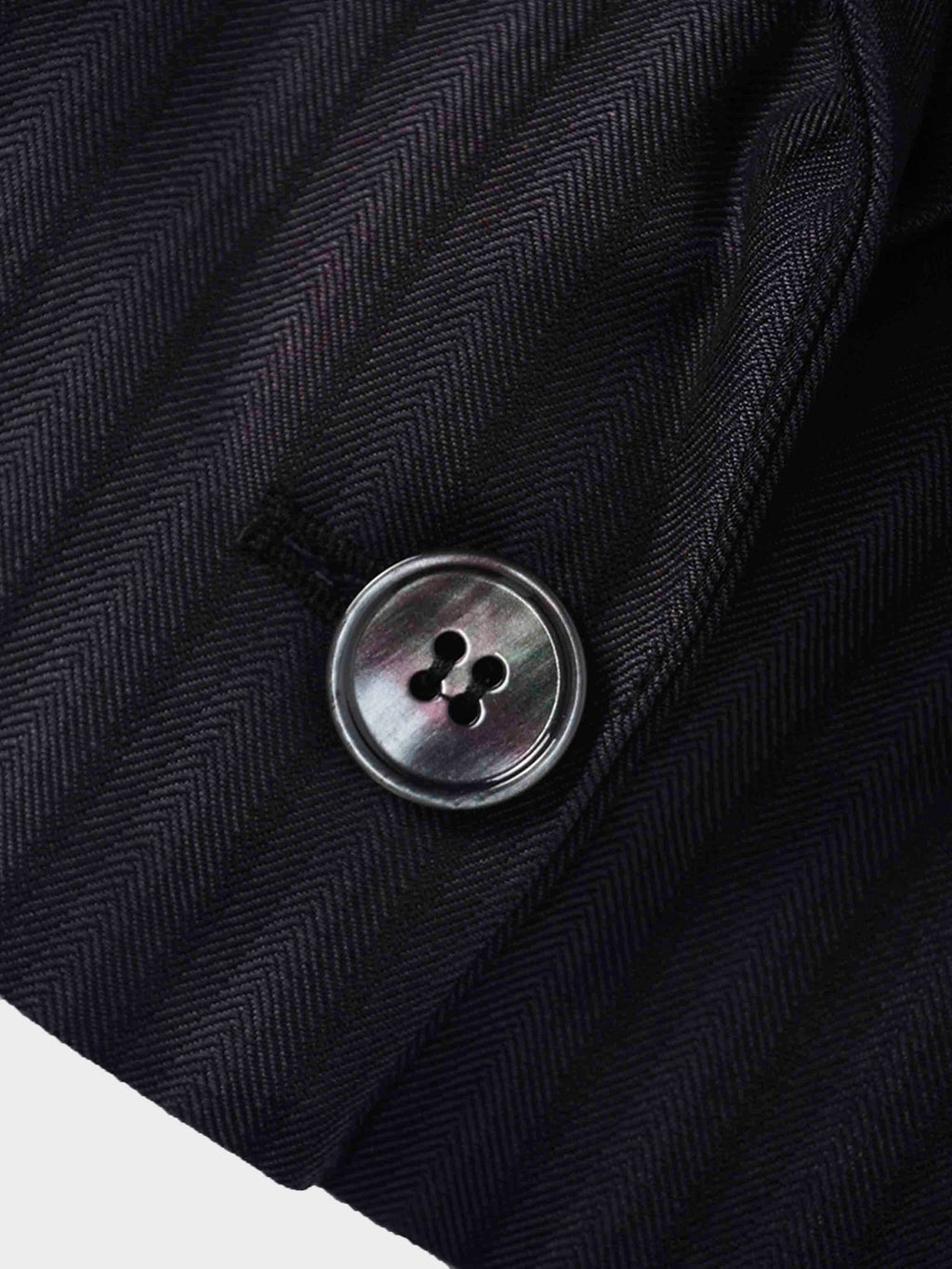 Herringbone Crop Beaded Blazer-Grey/Black