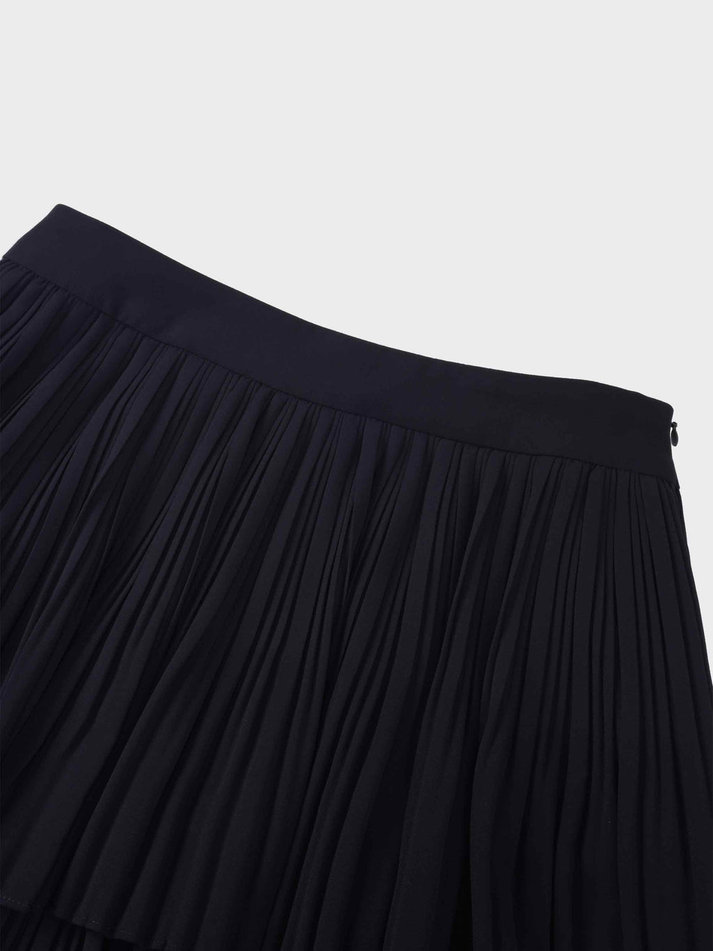 Pleated Layer Skirt 26"-Navy