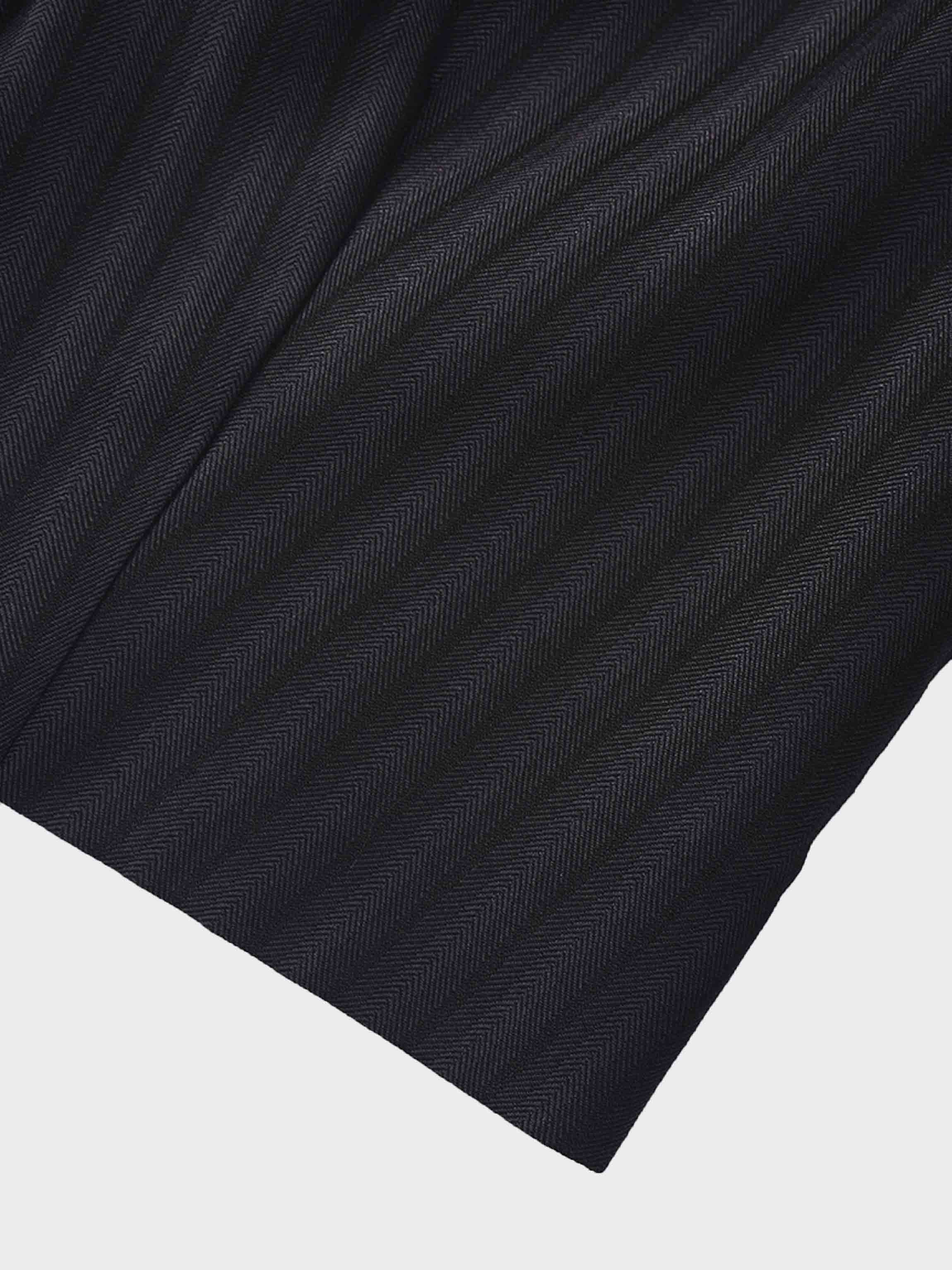 Herringbone Crop Beaded Blazer-Grey/Black