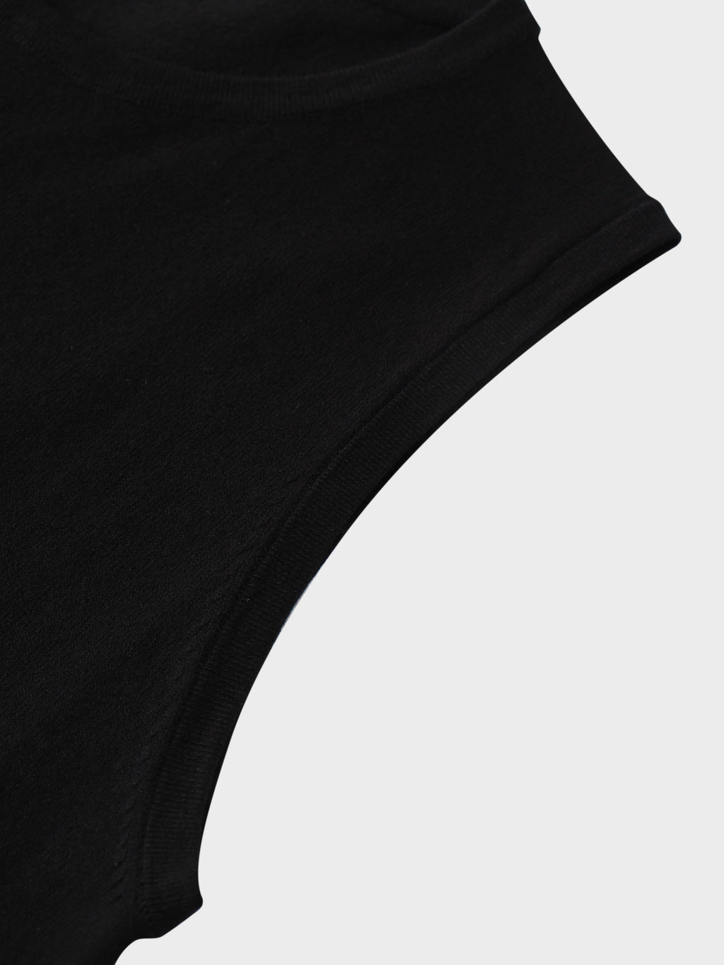 Crochet Puff Flower Sweater Set-Black