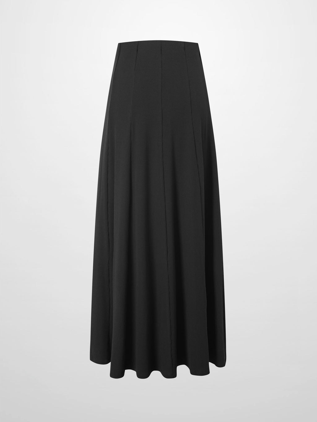 Panel Ribbed Skirt 33"-Black