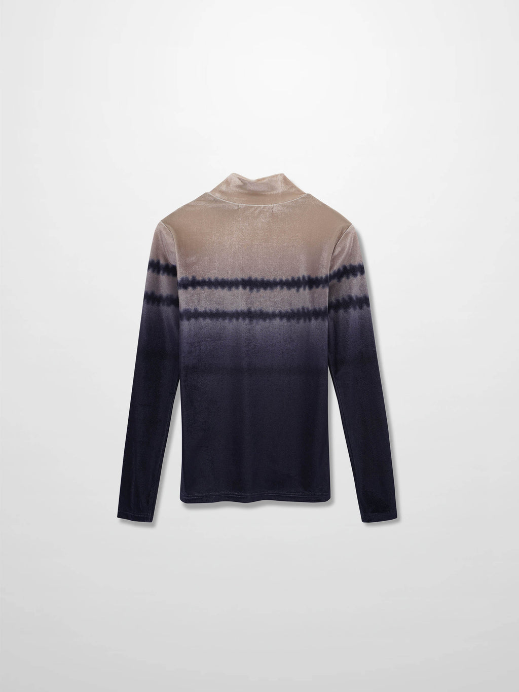 Velvet Printed Turtleneck-Ombre