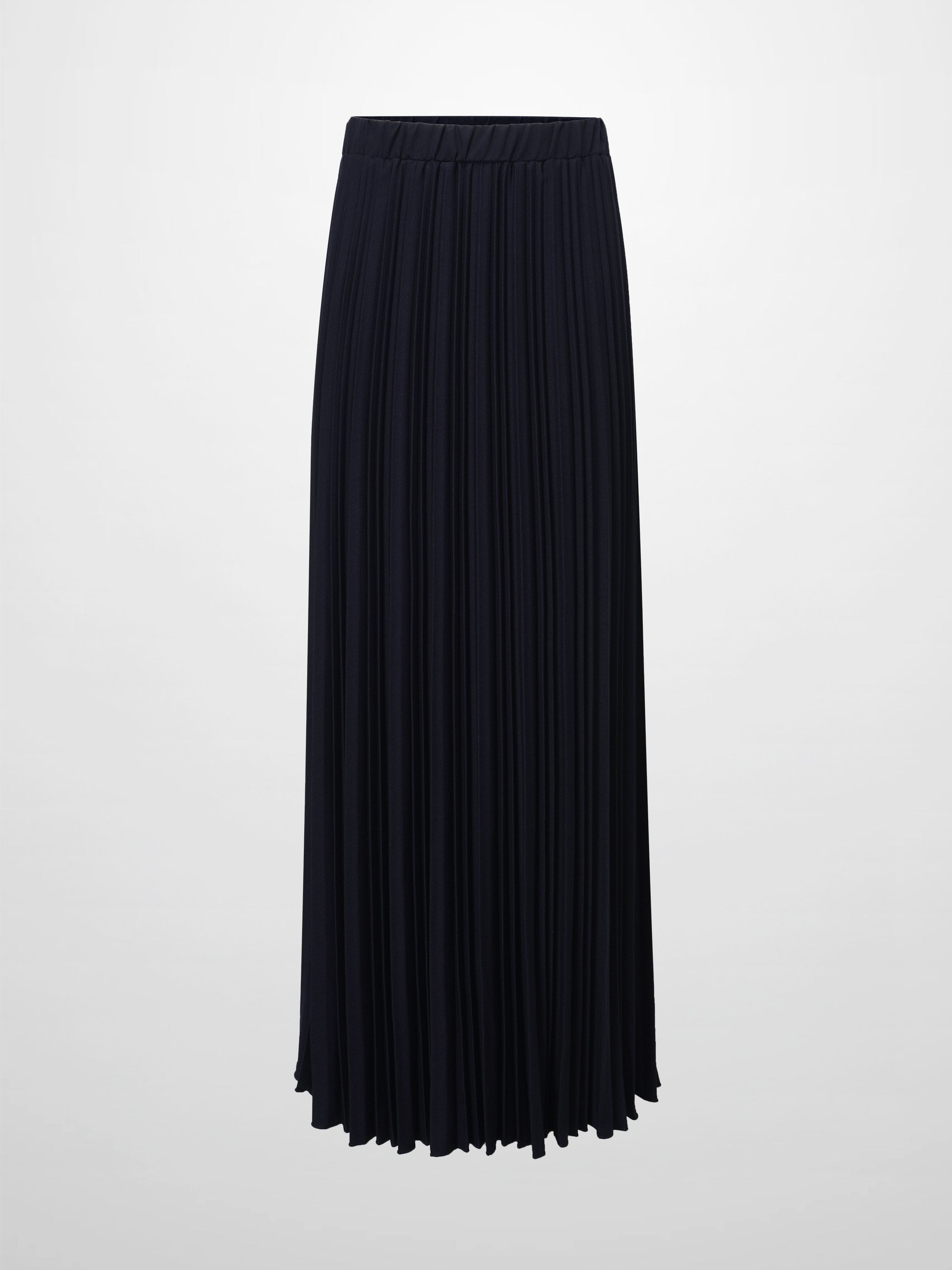 Mix Pleat Skirt-Navy