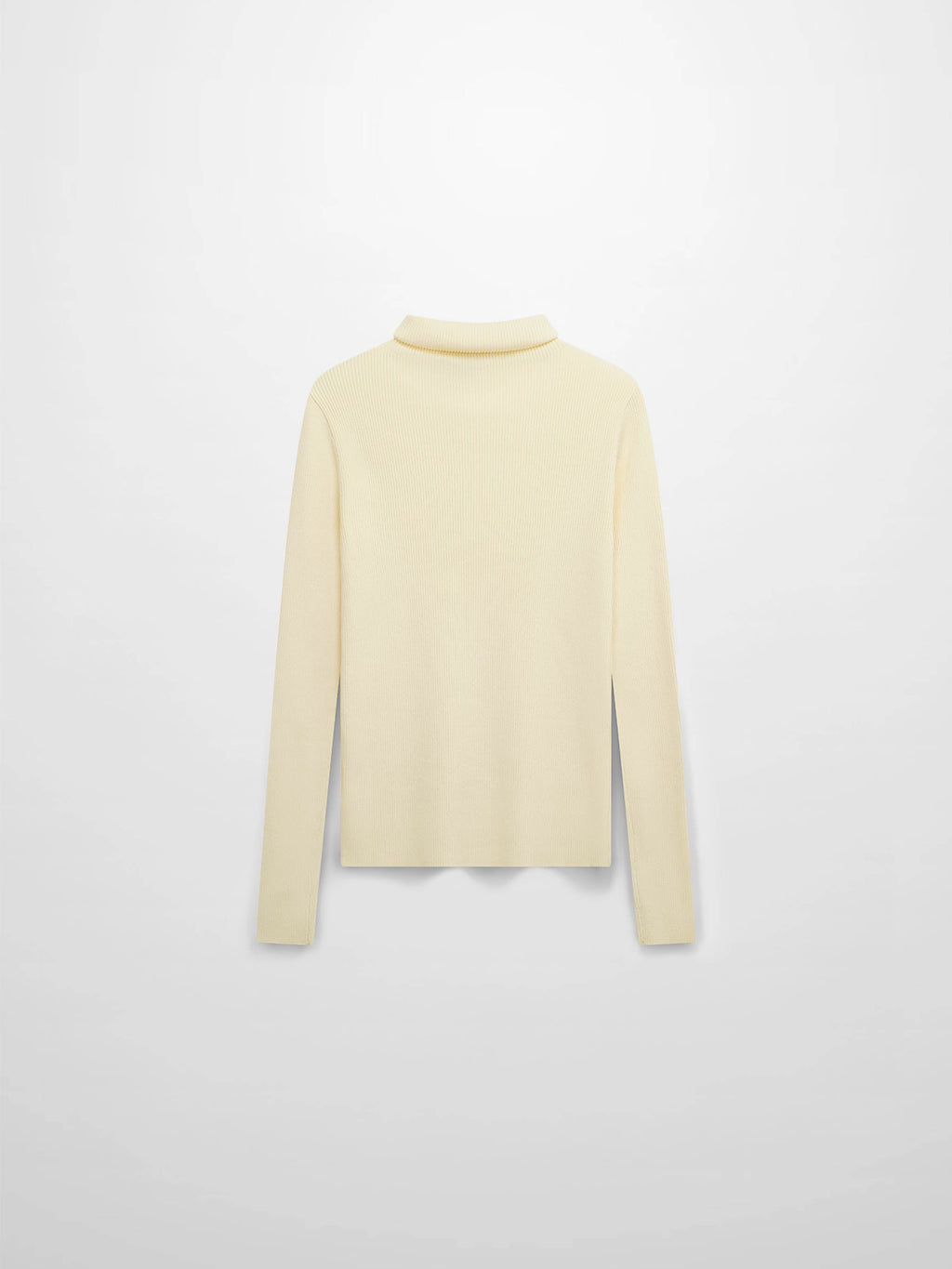 Knit Ribbed Turtleneck-Ivory