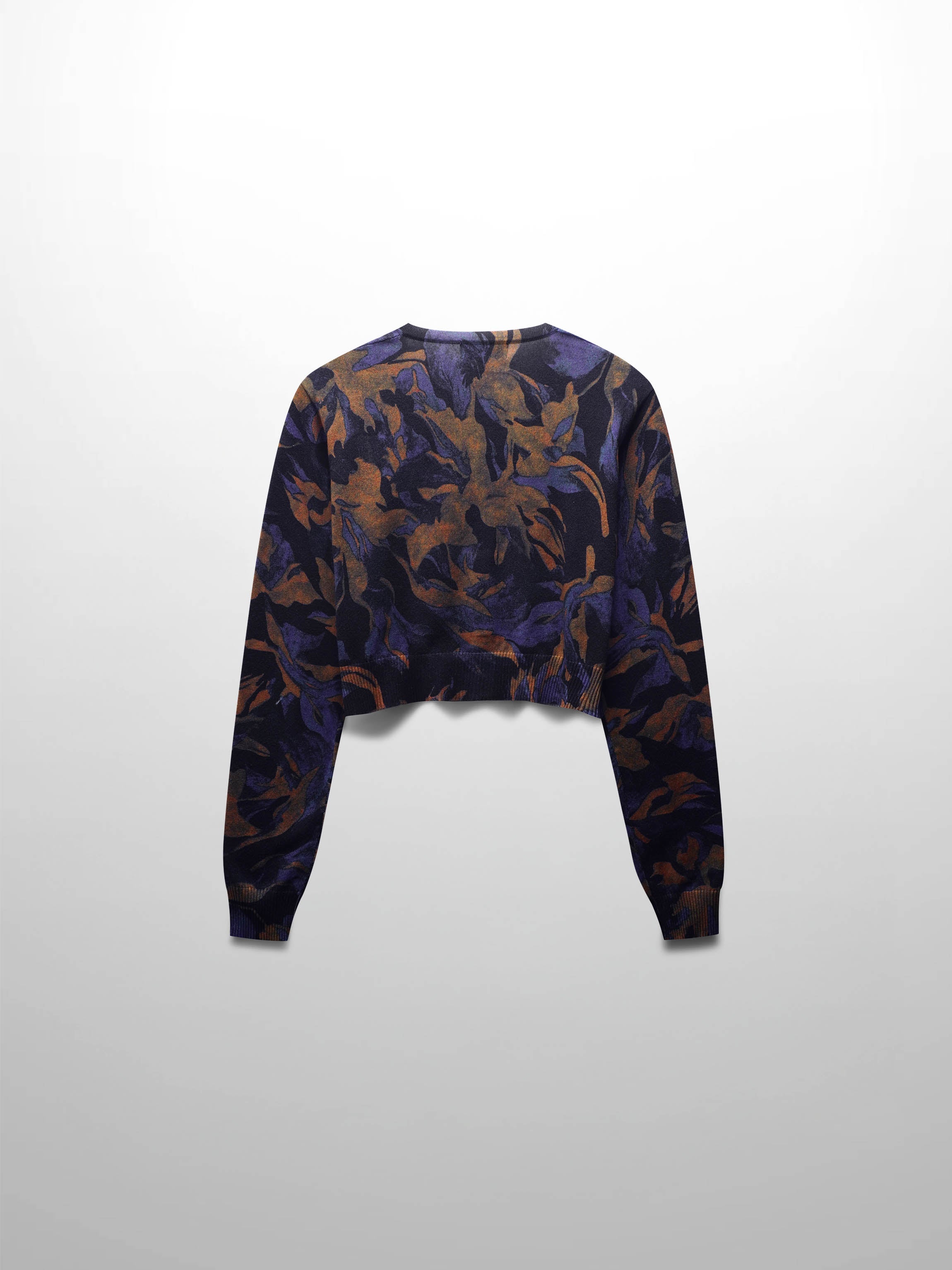 Printed Cardigan-Purple Floral