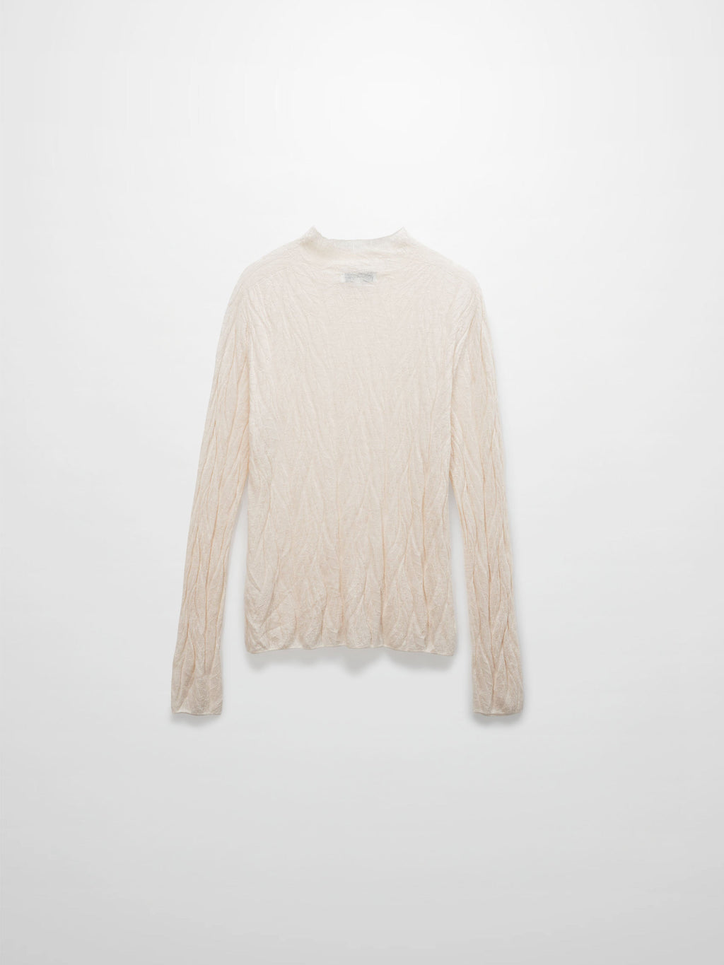 Leaf Design Turtleneck-Blush