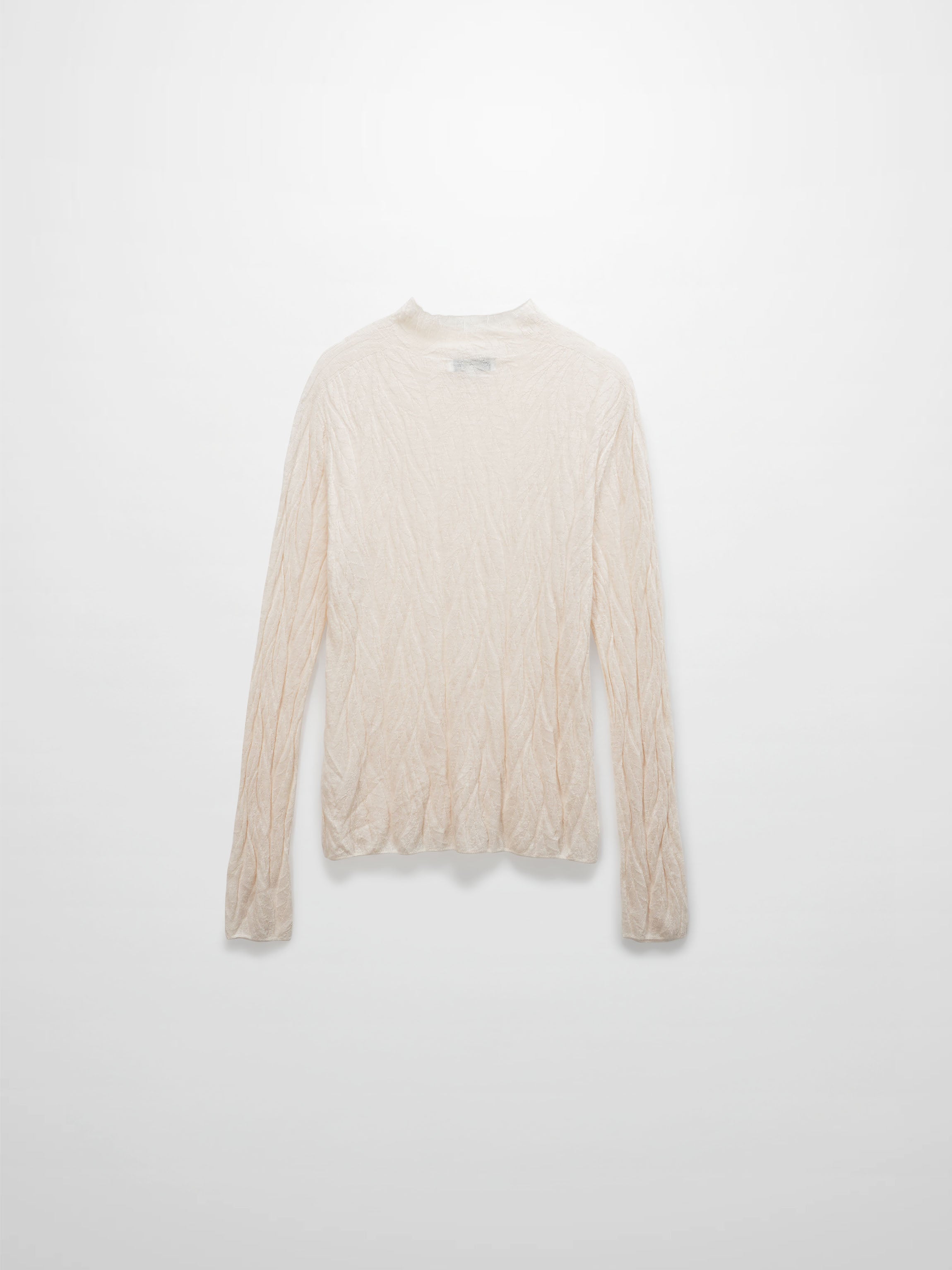Leaf Design Turtleneck-Blush