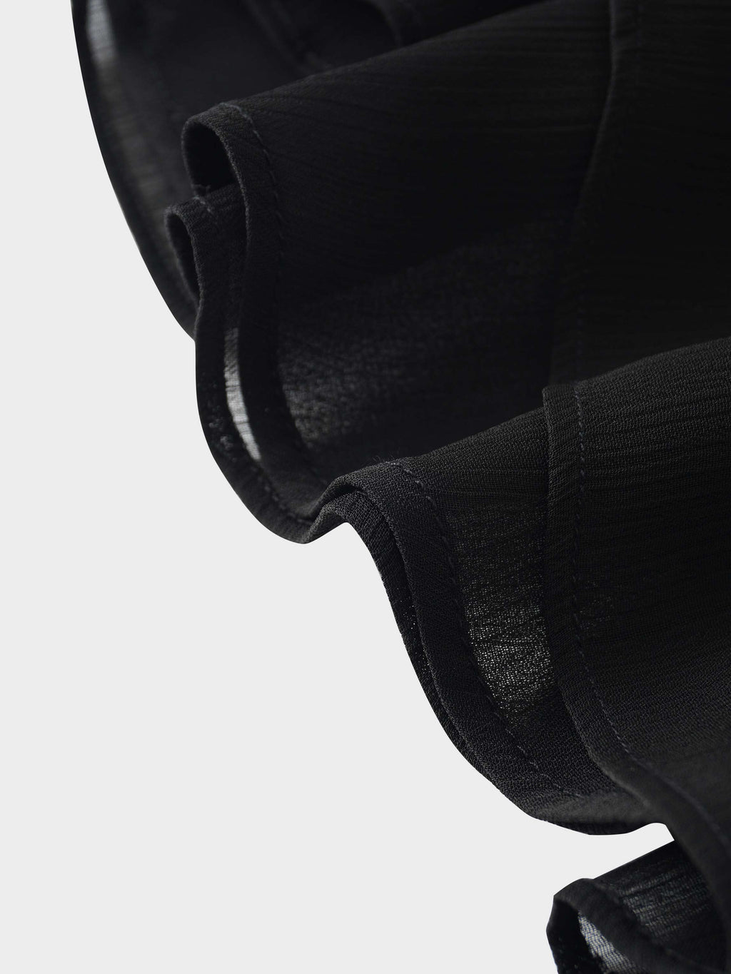 Chiffon Layered Skirt-Black