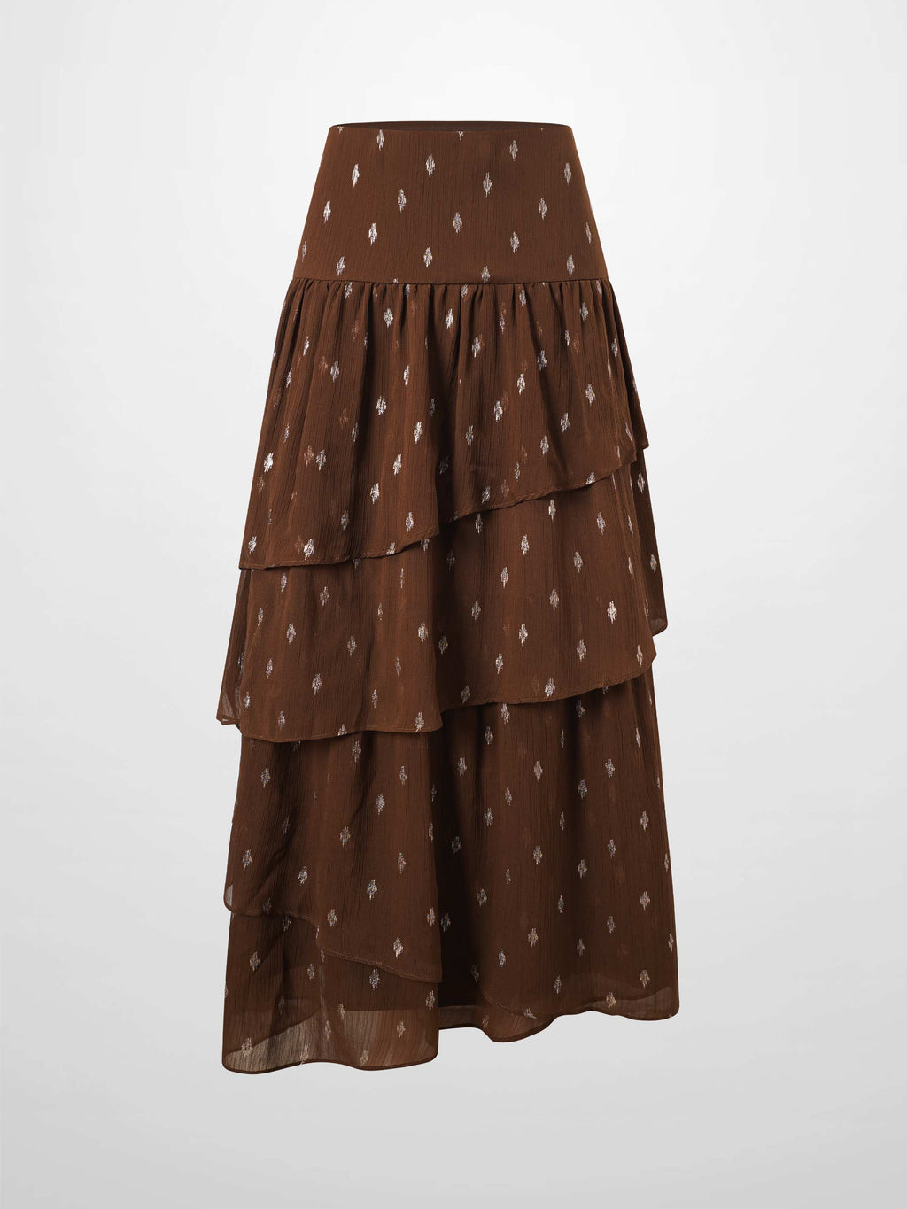 Chiffon Layered Skirt-Gold Brushed