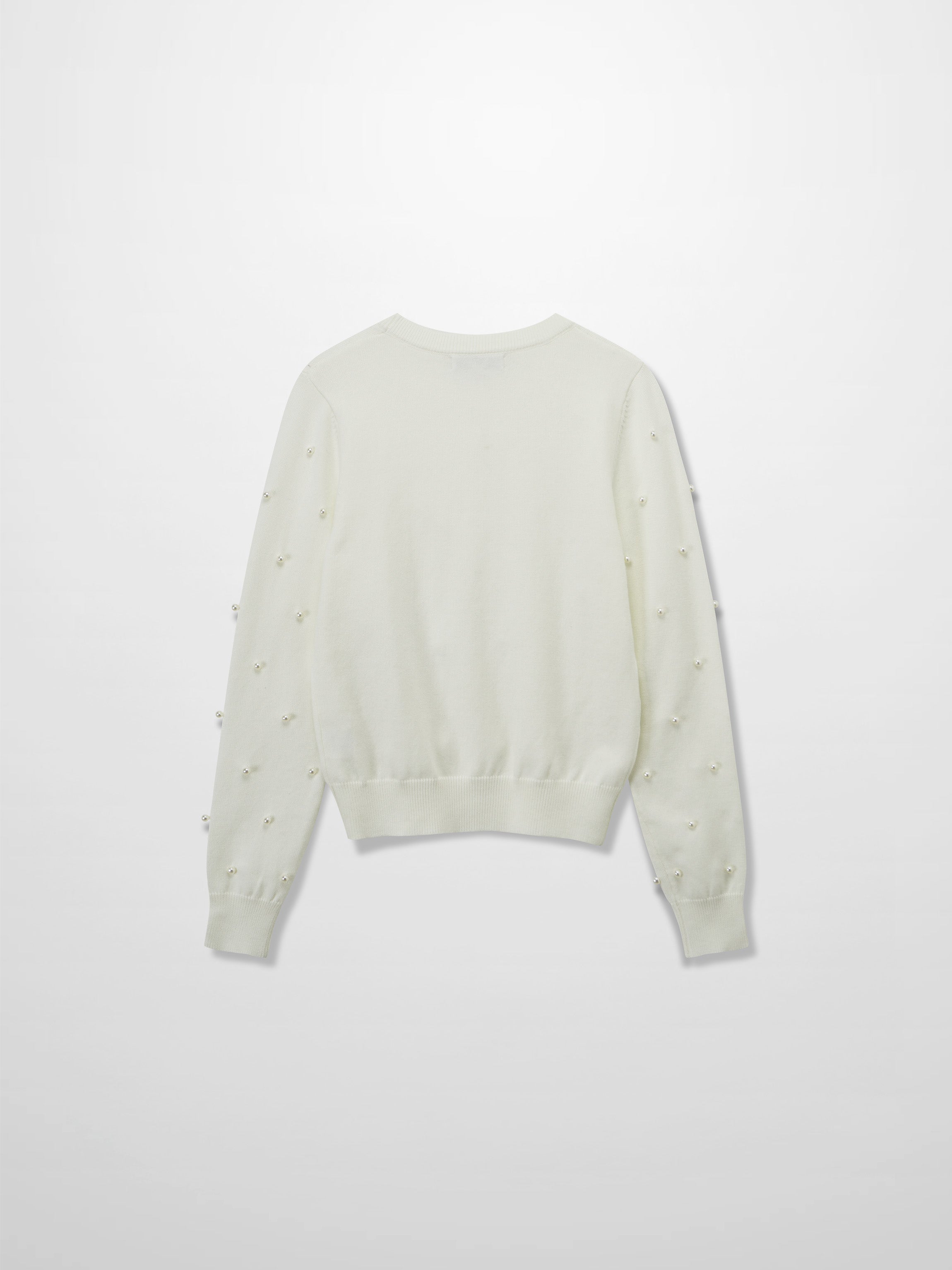 Pearl Embellished Sweater-Ivory