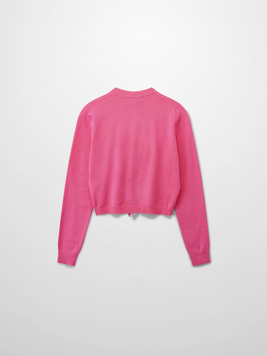 5 Bow Crop Cardigan-Pink