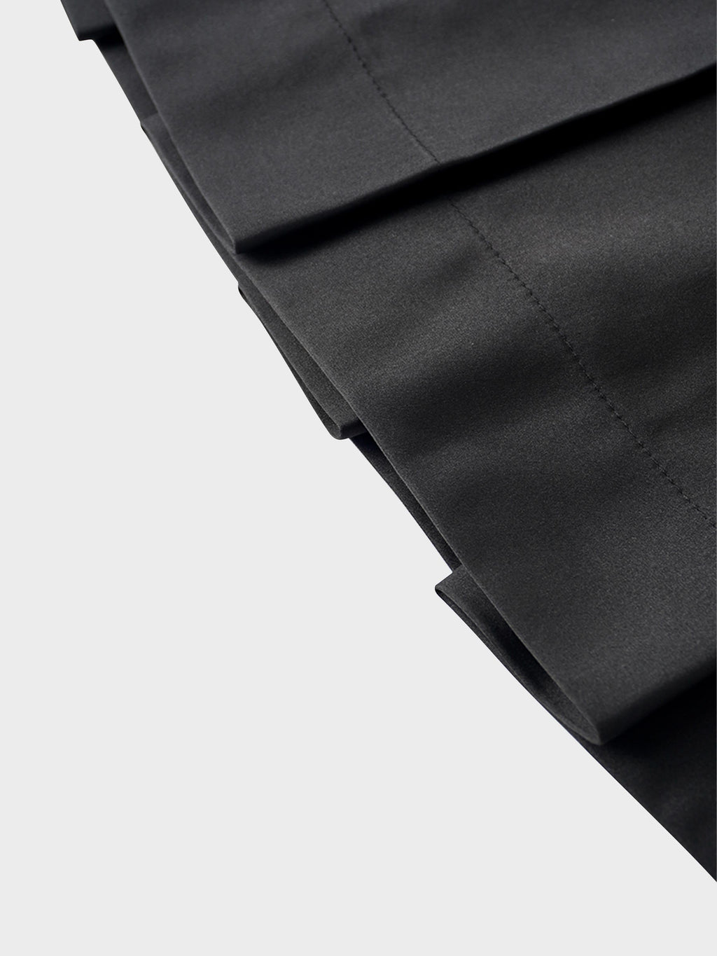 Lux Satin Pleated Skirt 26"-Black